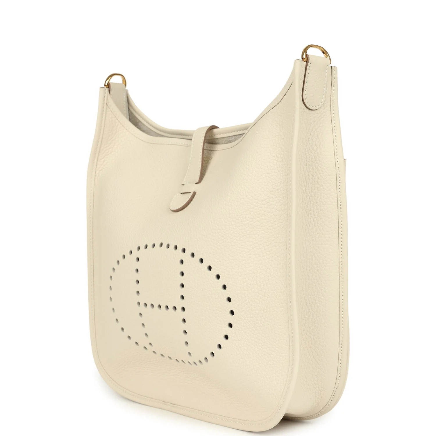 Hermes Evelyne III PM Craie Clemence Gold Hardware