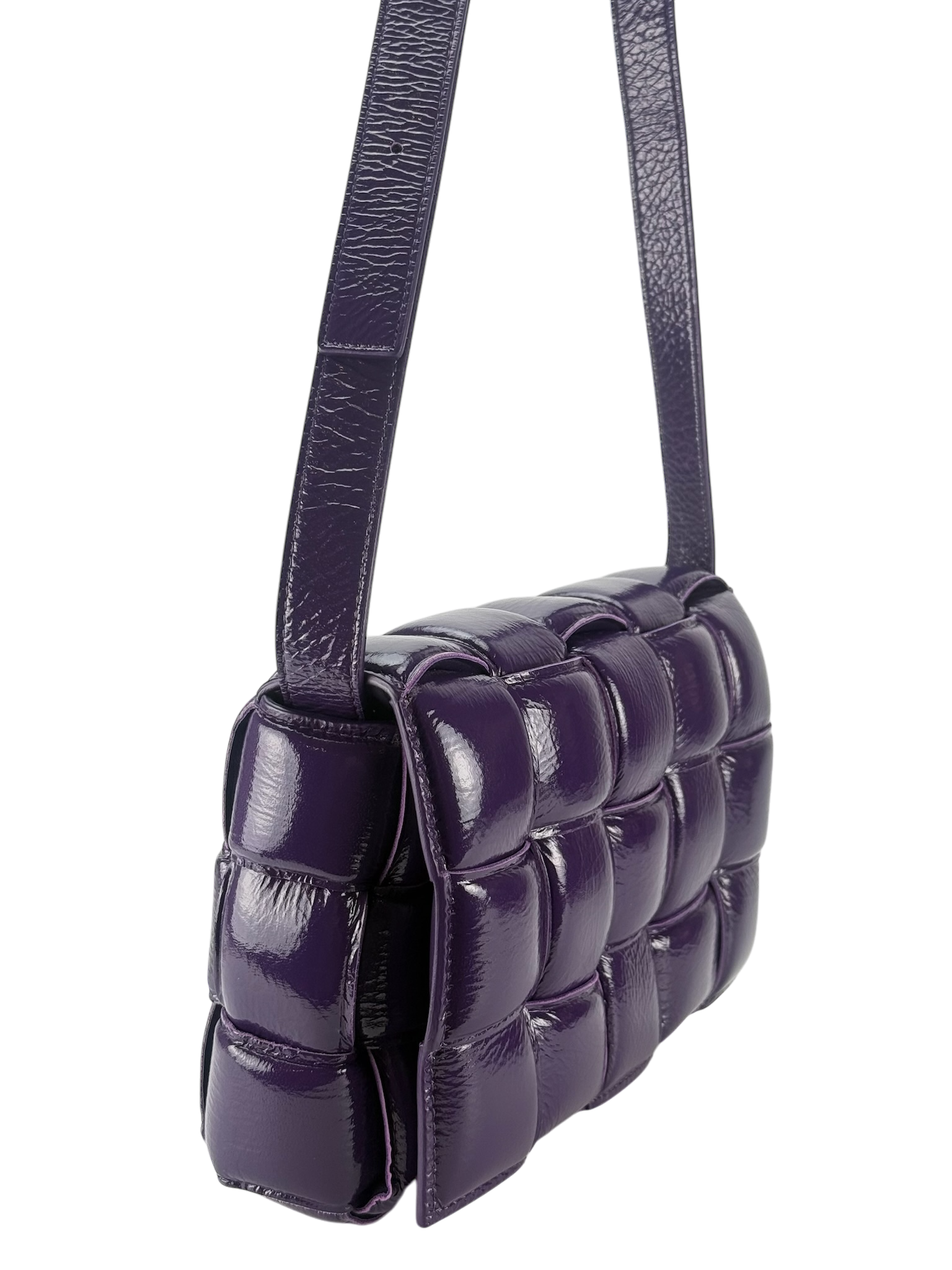BOTTEGA VENETA - Raisin Cassette Lambskin Leather Crossbody bag