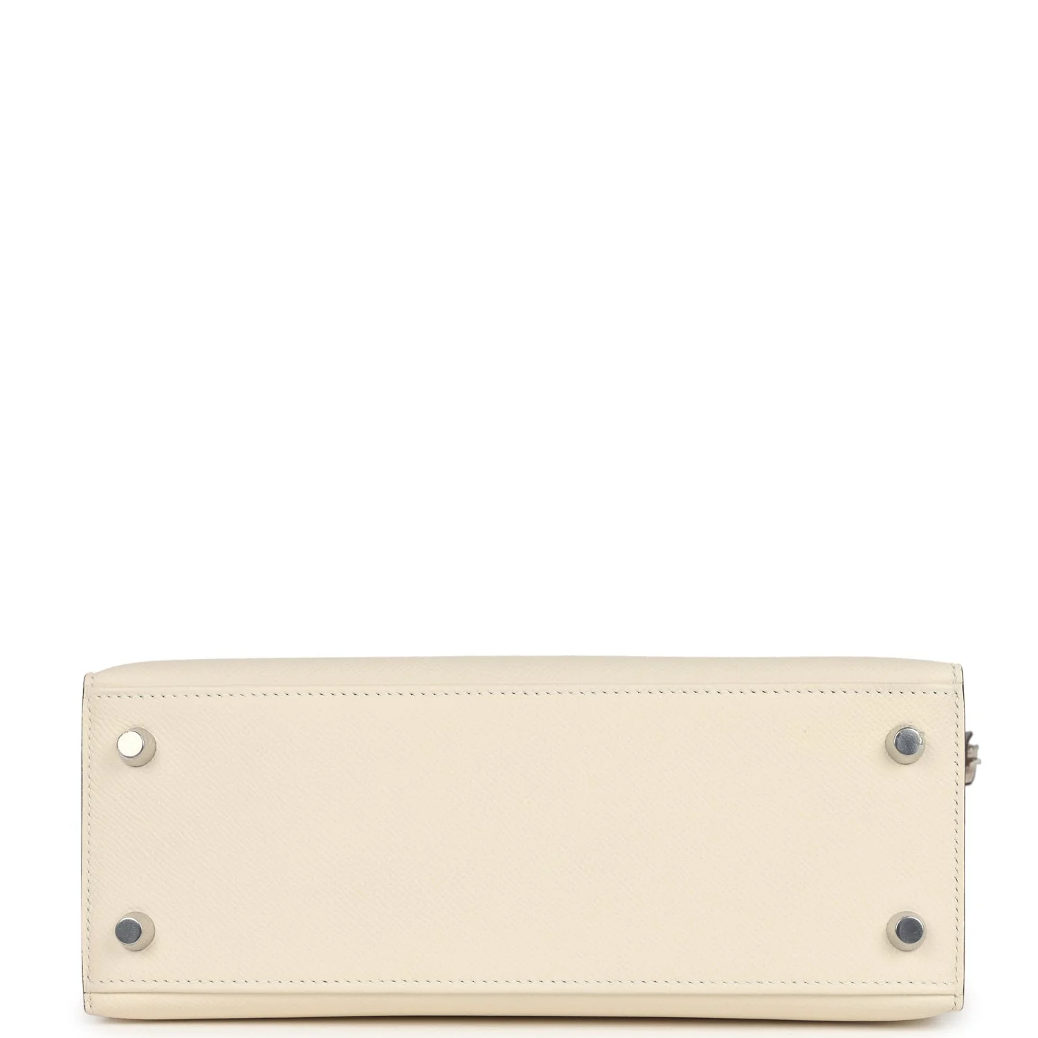 Hermes Kelly Sellier 25 Tri-Color Nata, Gris Meyer and Chai Epsom Palladium Hardware