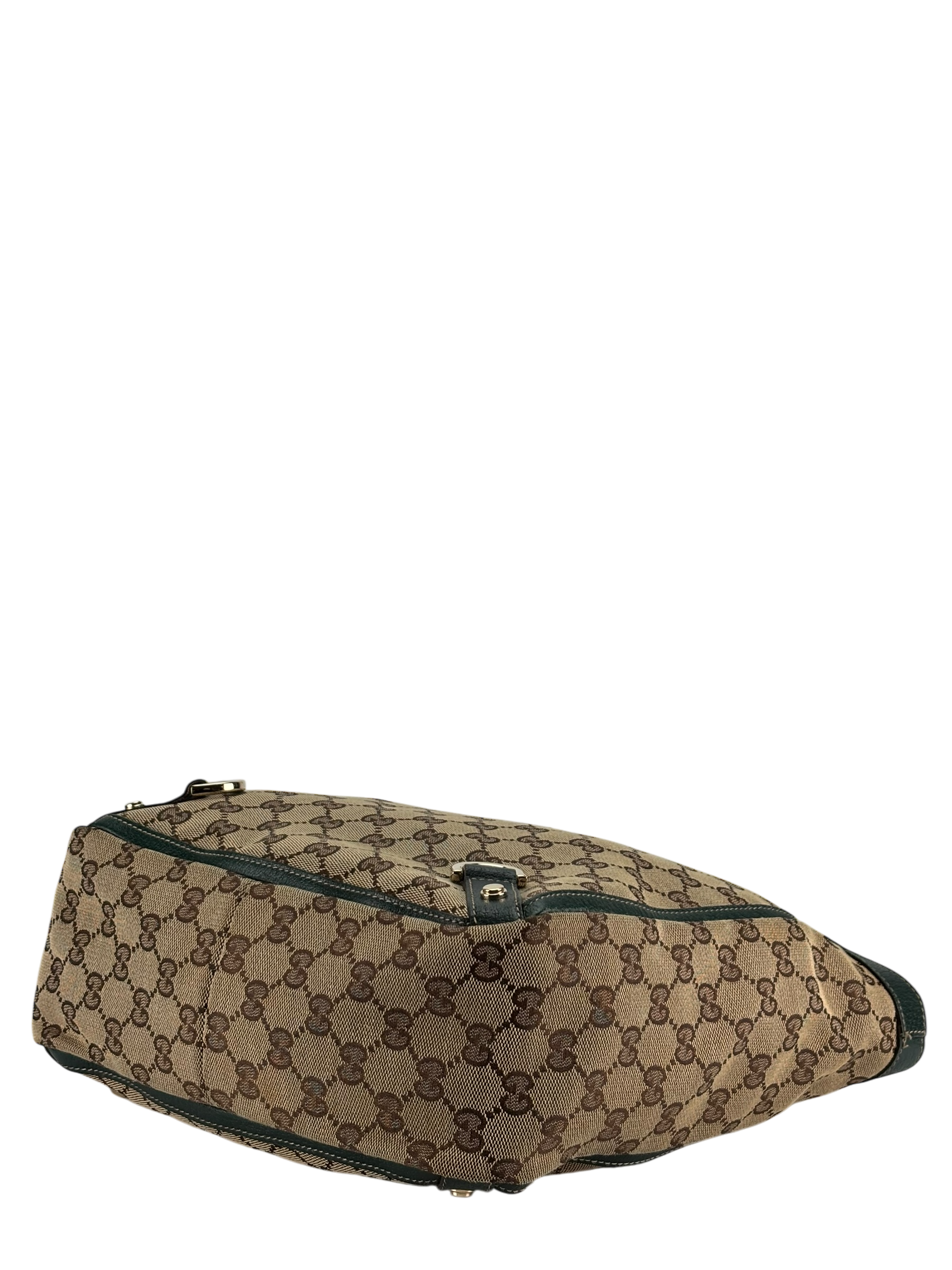 GUCCI - Green GG Canvas Small Abbey Tote Handbag