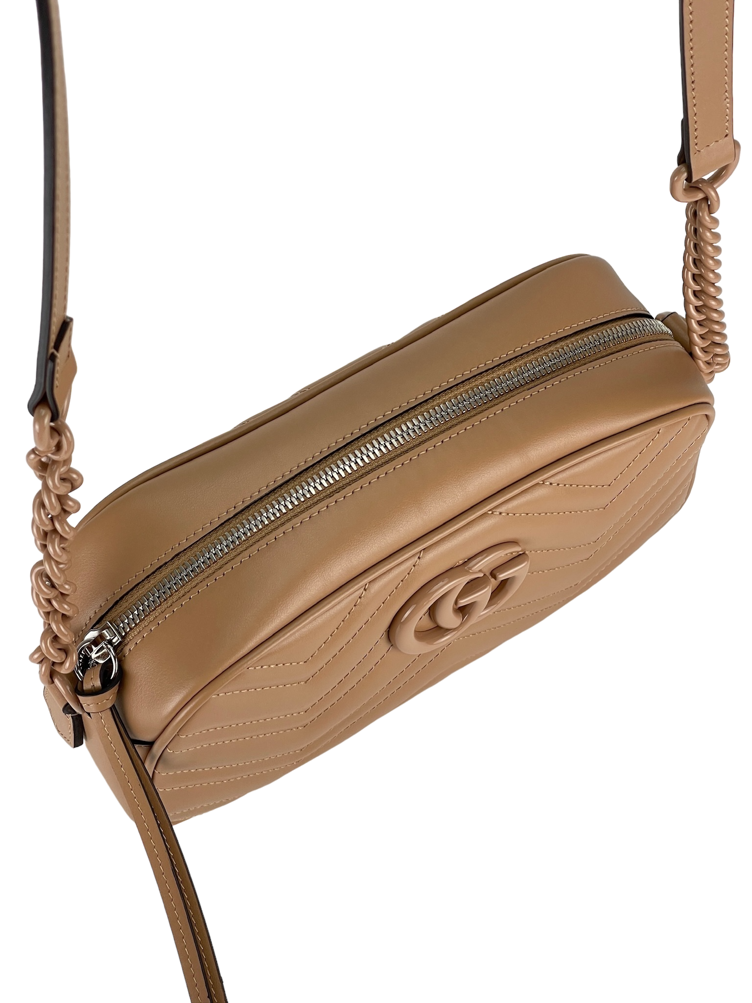 GUCCI - Beige GG Marmont Camera Bag