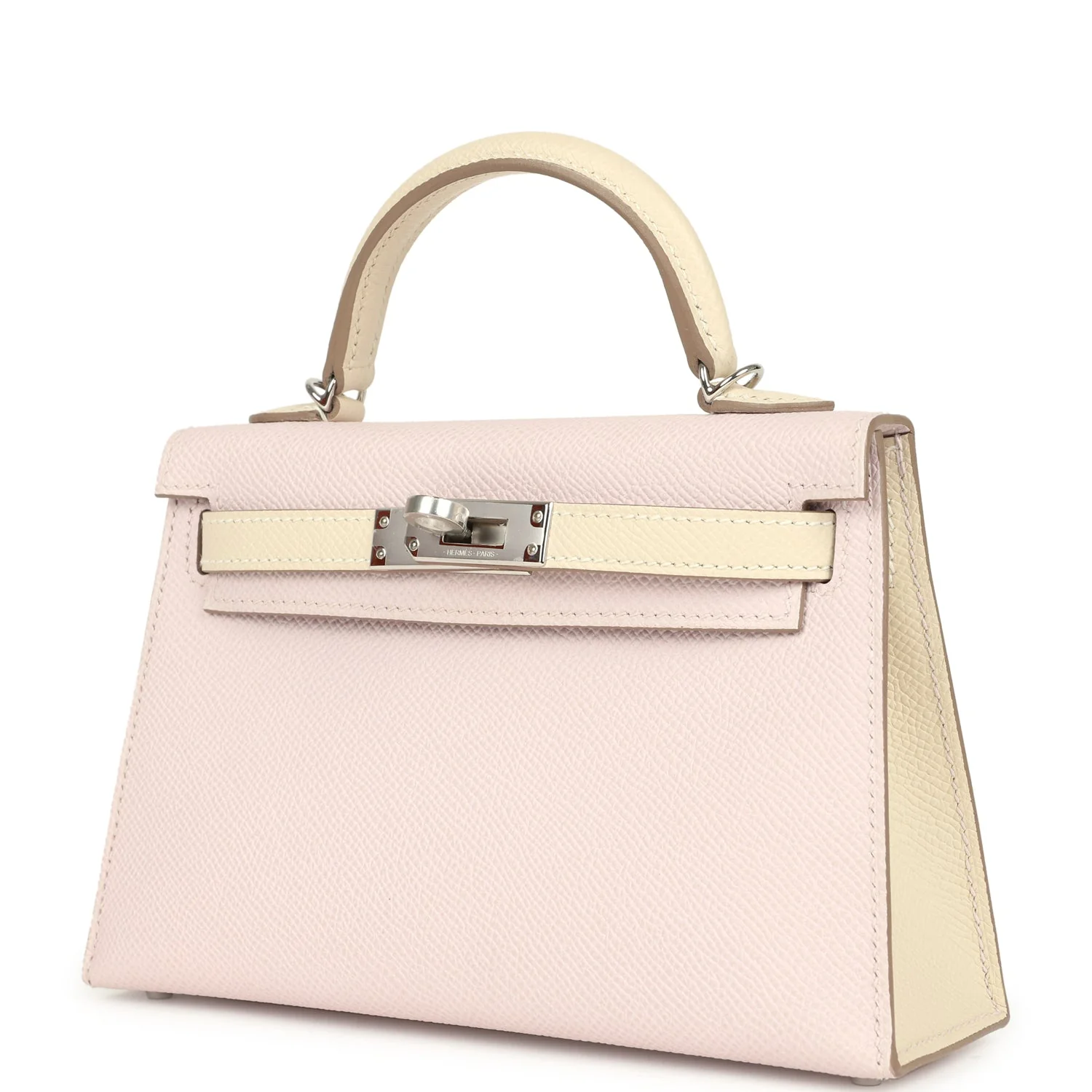 Hermes Special Order (HSS) Kelly Sellier 20 Mauve Pale and Craie Epsom Palladium Hardware