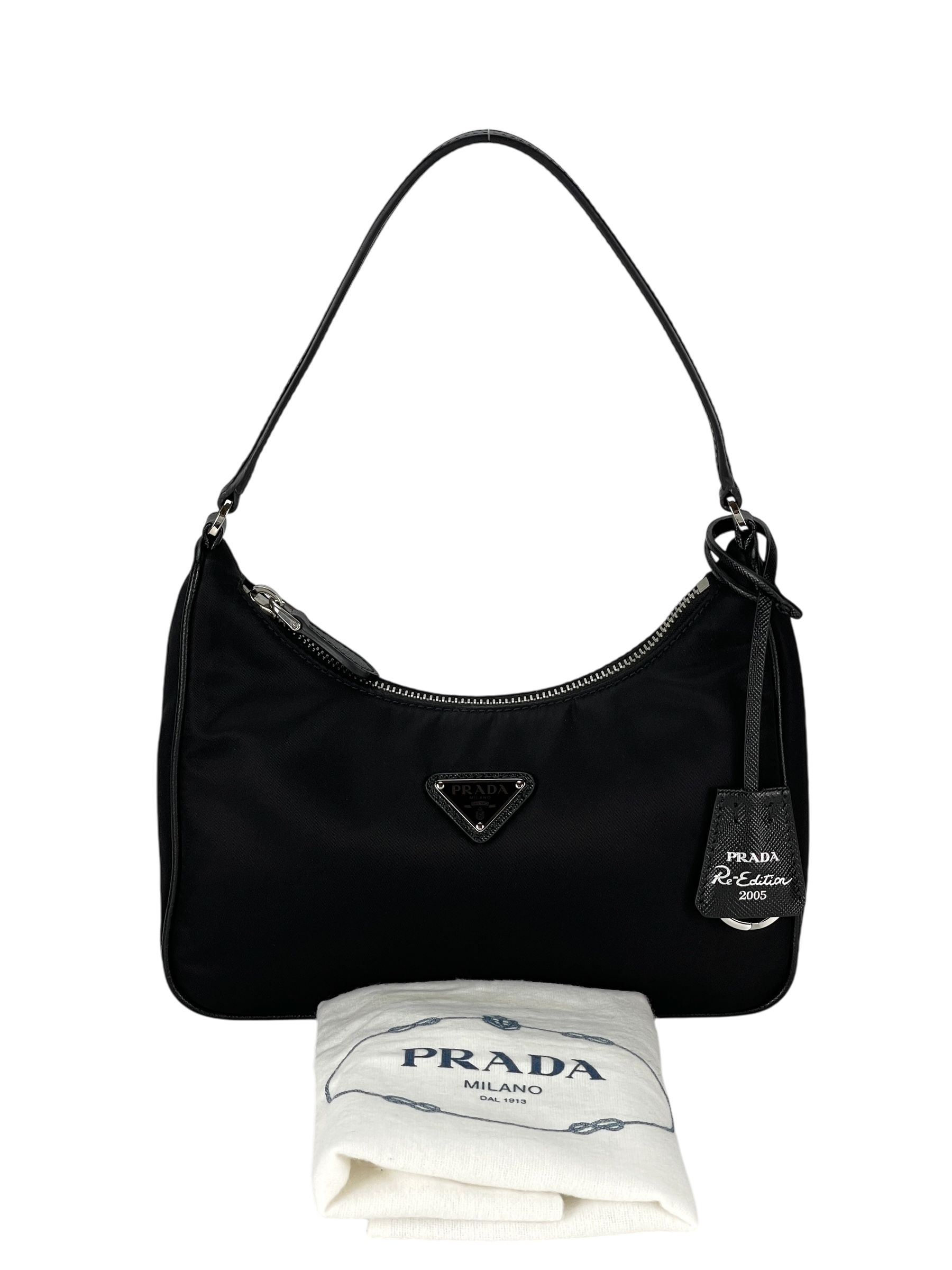 PRADA - Black 2005 Re-nylon Hobo Bag