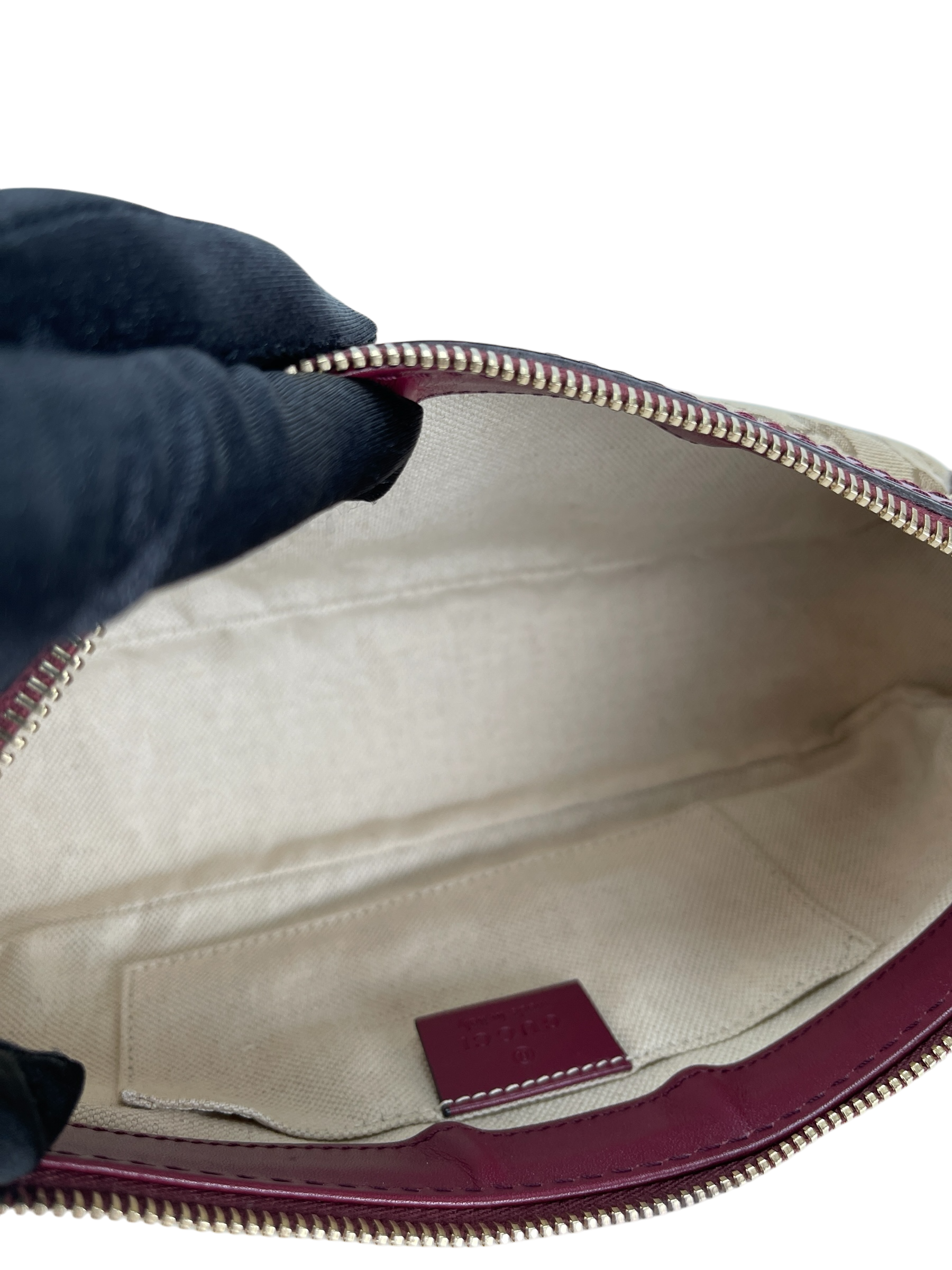 GUCCI - GG Canvas Mayfair One Shoulder Bag Ribbon Khaki Beige