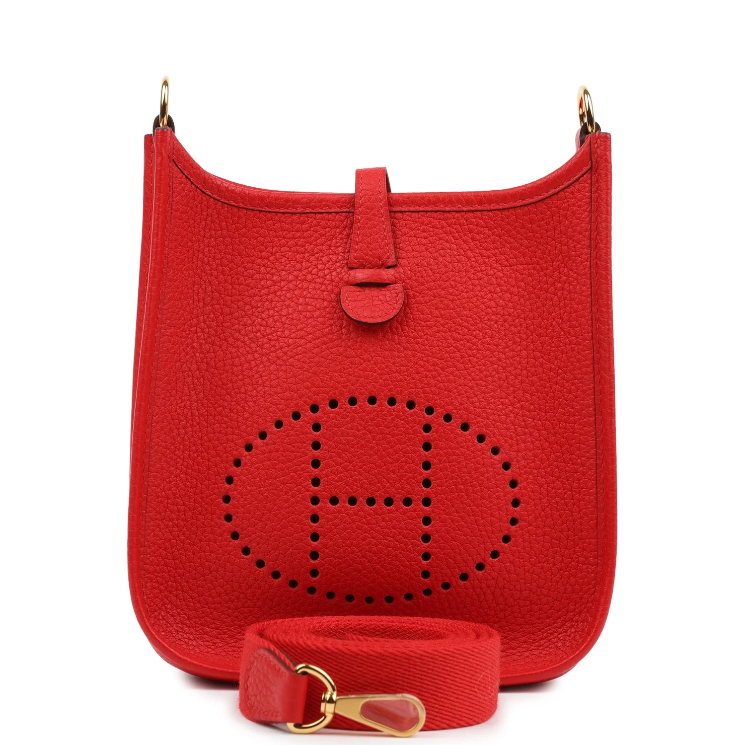 Hermes Evelyne TPM Rouge De Couer Clemence Gold Hardware