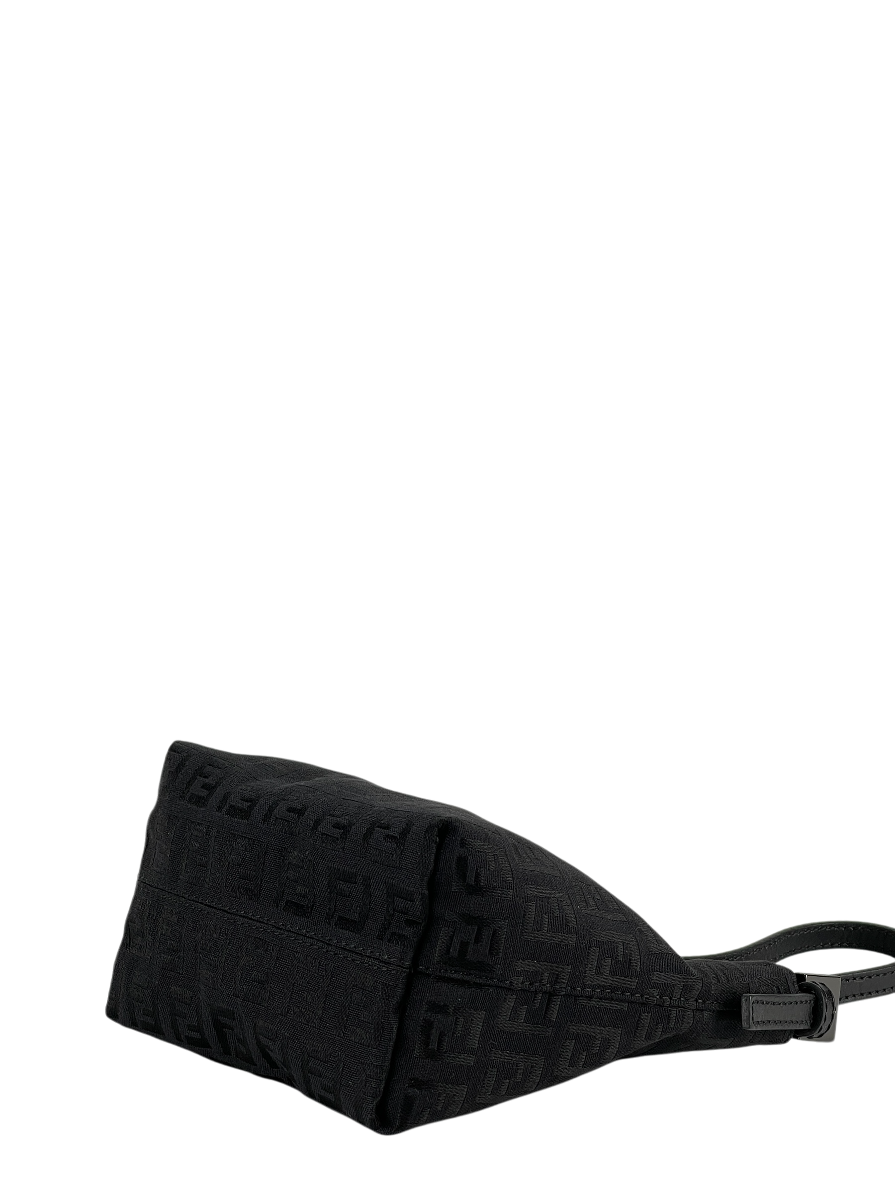 FENDI - Black Zucca Canvas Shoulder Bag