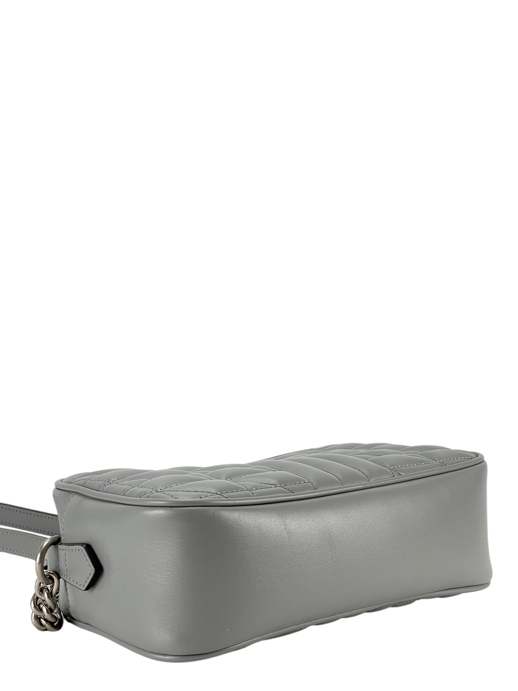 GUCCI - Grey GG Marmont Camera Bag