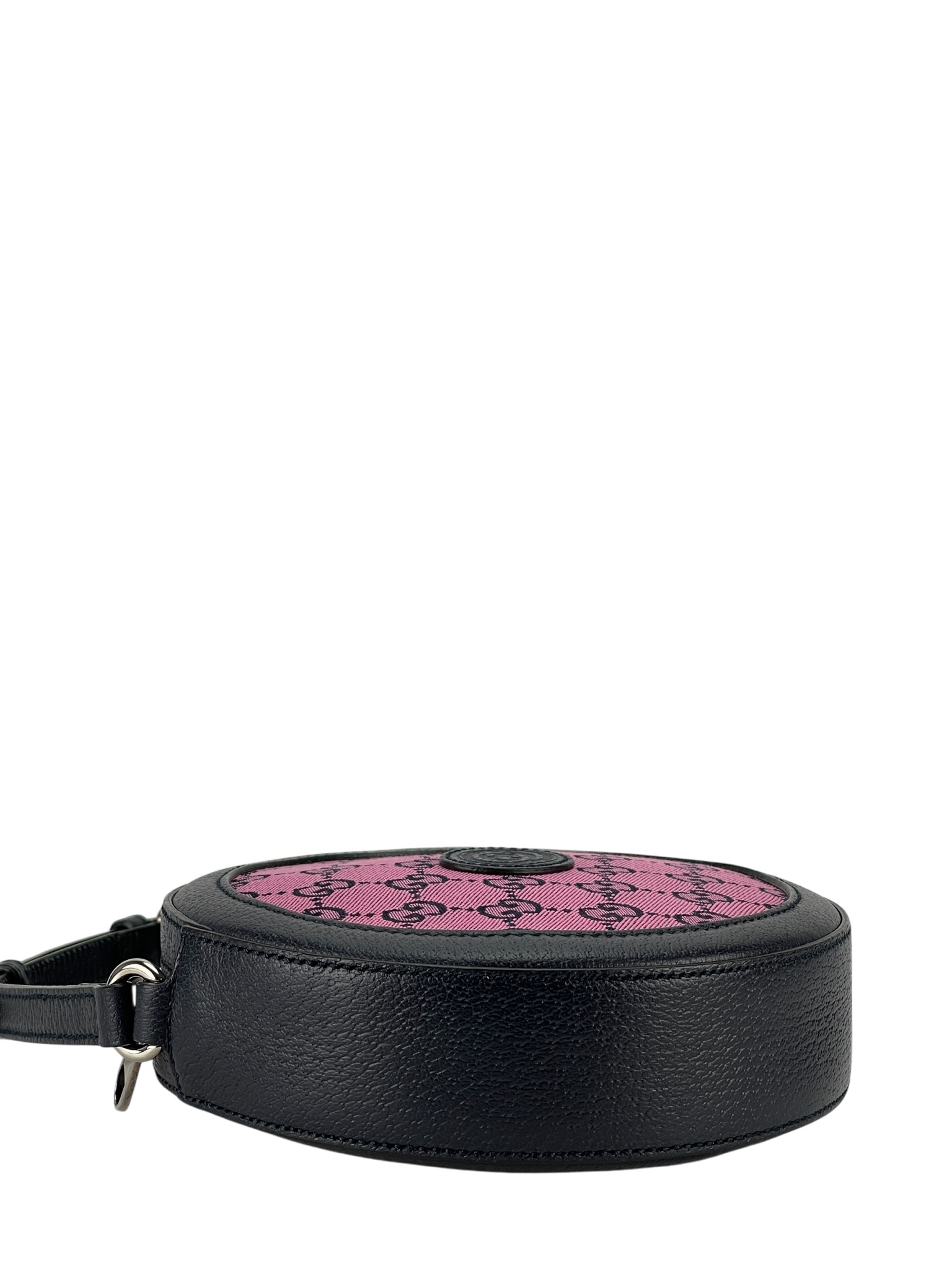 GUCCI - Ophidia round cloth crossbody bag Pink Black