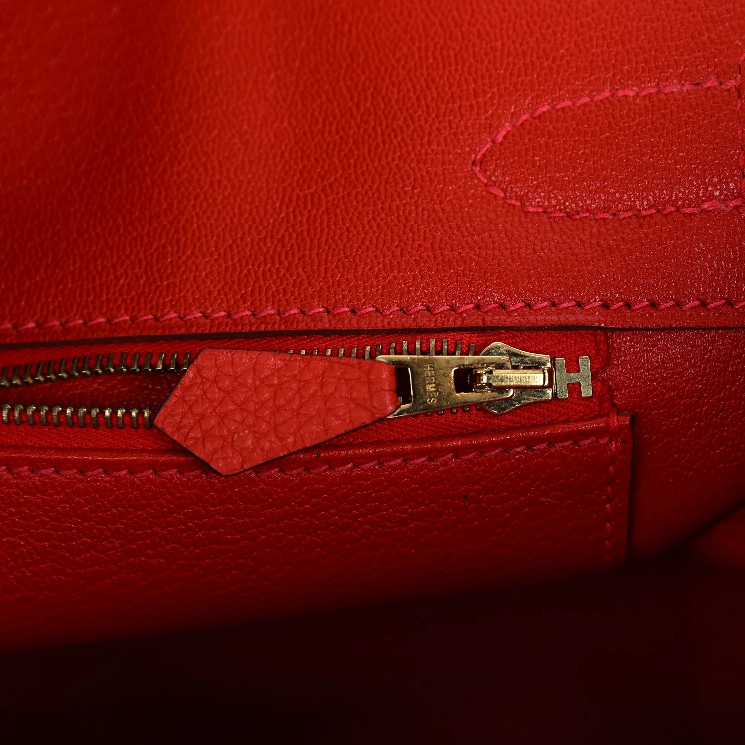 Pre-owned Hermes Birkin 30 Geranium Togo Gold Hardware