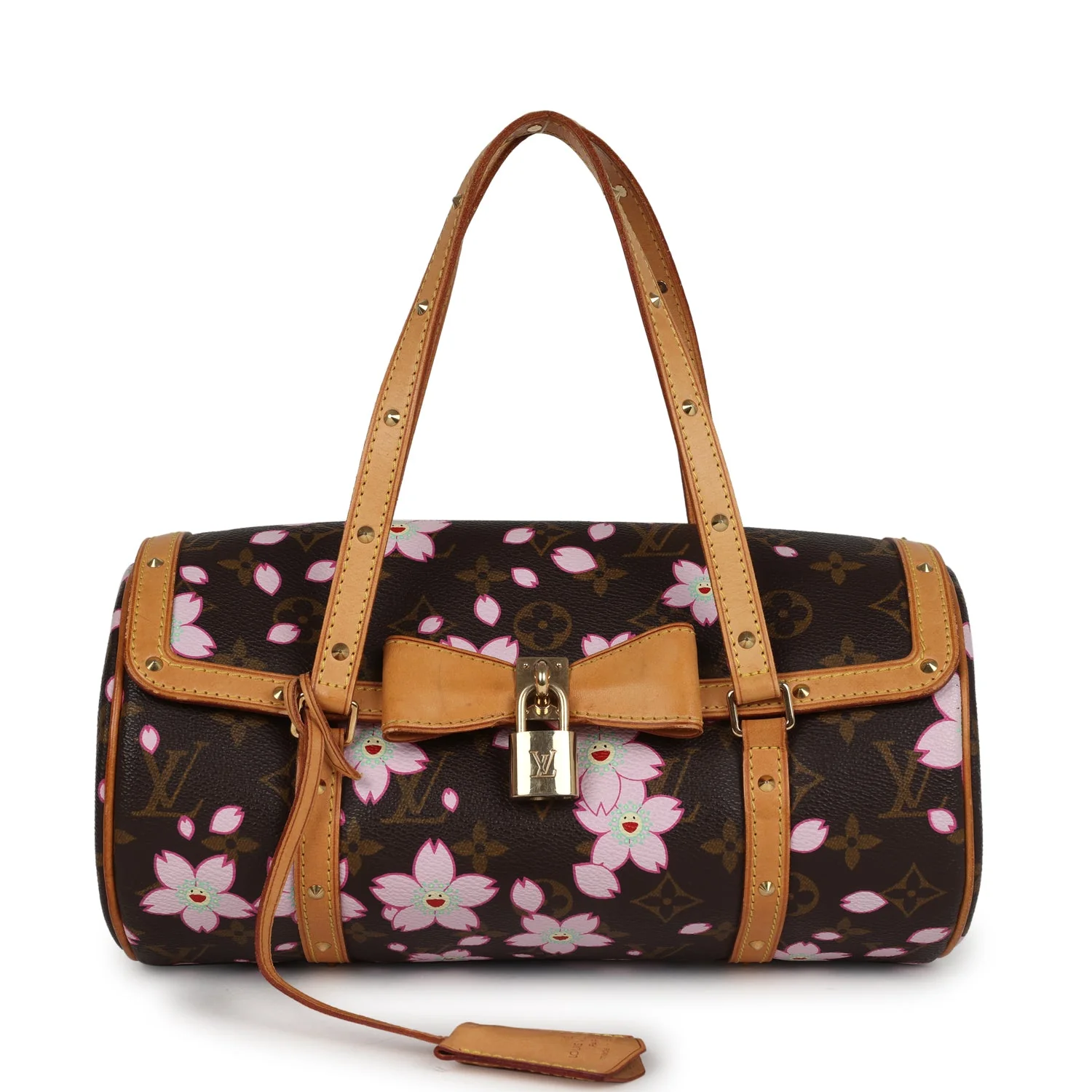 Vintage Louis Vuitton X Takashi Murakami Papillon Brown Monogram Cherry Blossom Gold Hardware