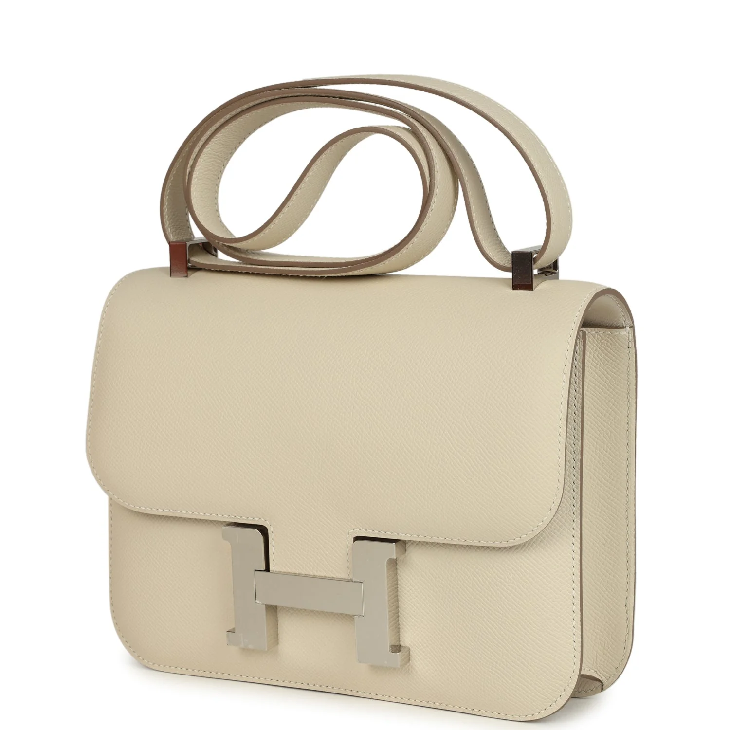 Hermes Constance 1-24 Craie Epsom Palladium Hardware