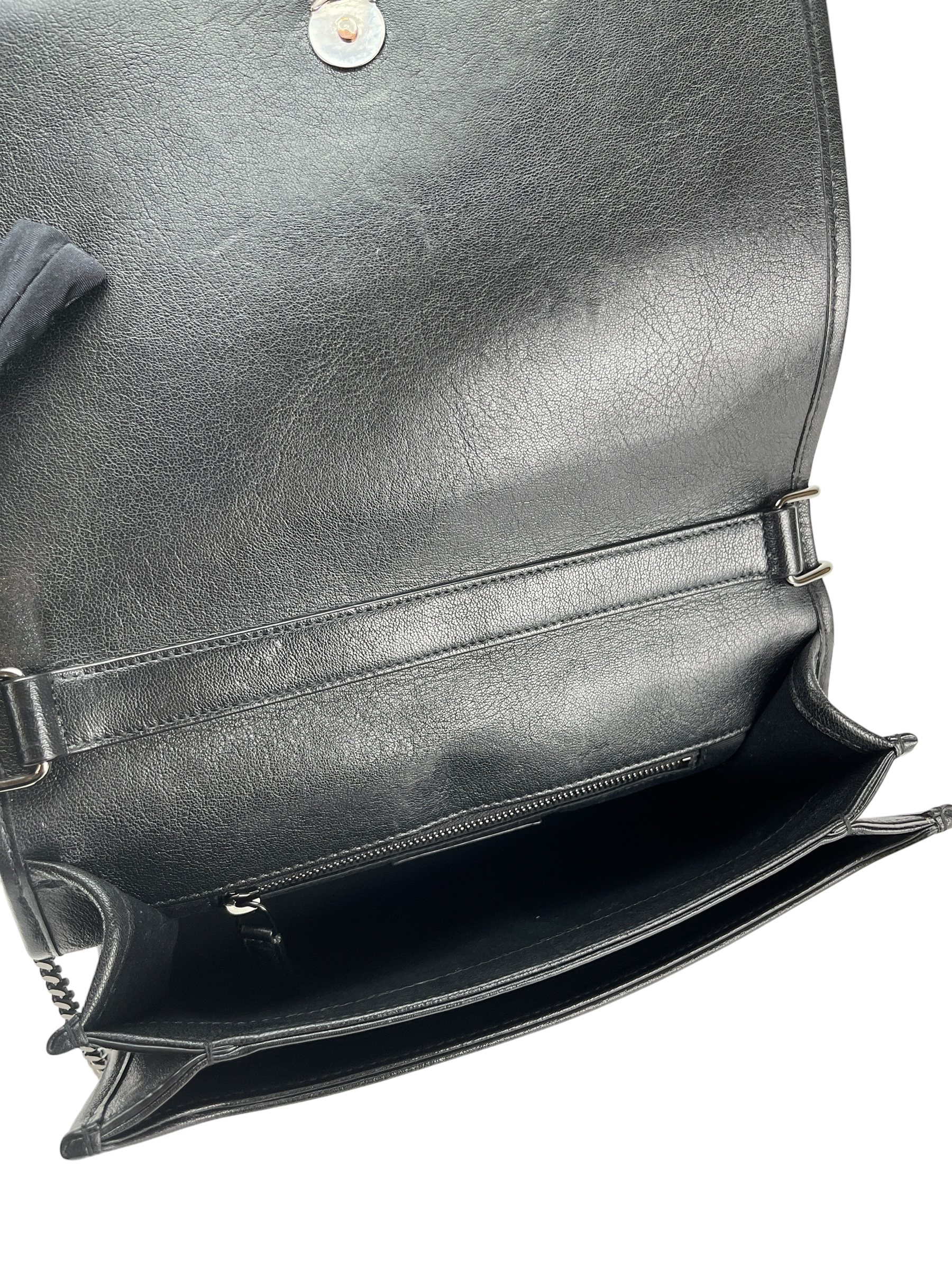 SAINT LAURENT - Becky Small Chain Bag in Black Quilted Lambskin