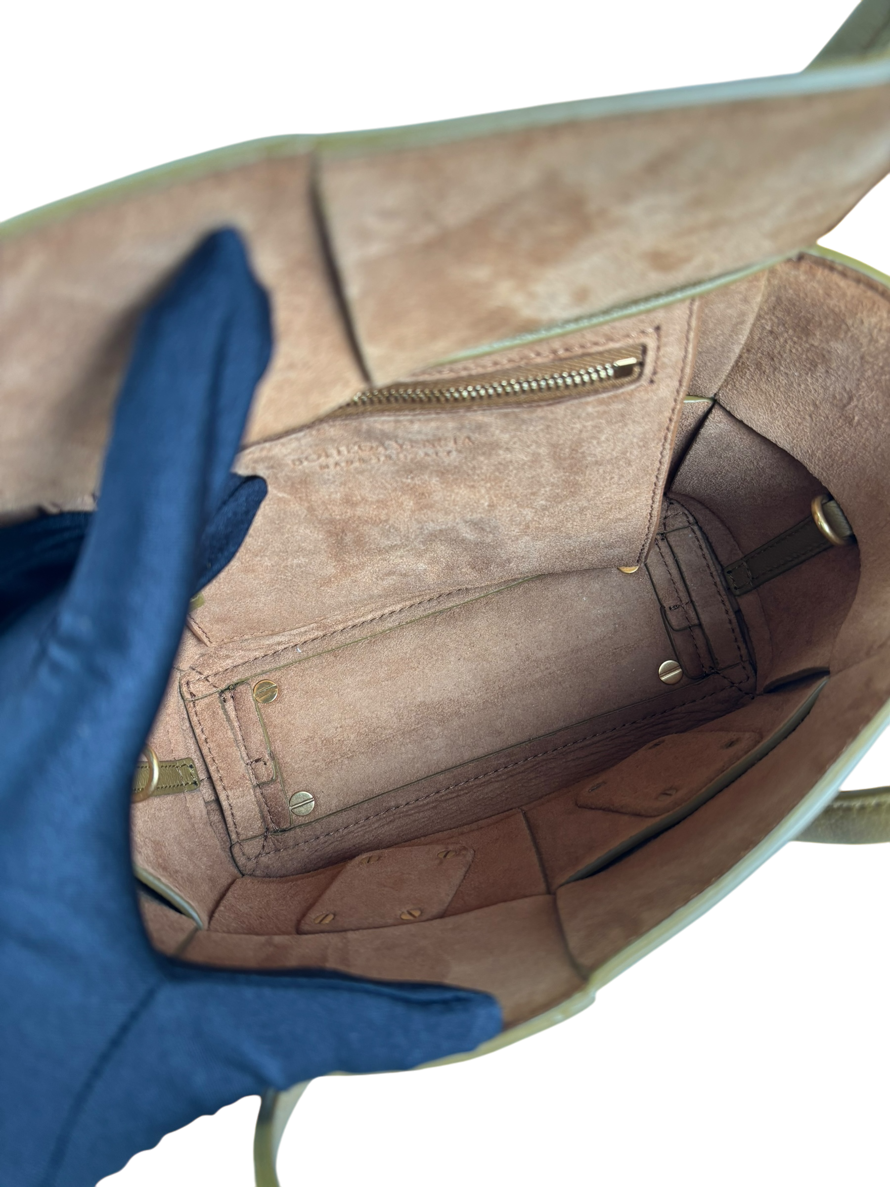 BOTTEGA VENETA -  Beige Maxi Intrecciato Mini Arco 2Way Tote Shoulder Bag