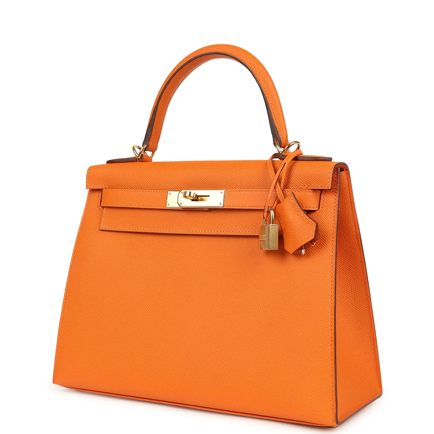Hermes Kelly Sellier 28 Orange Epsom Gold Hardware