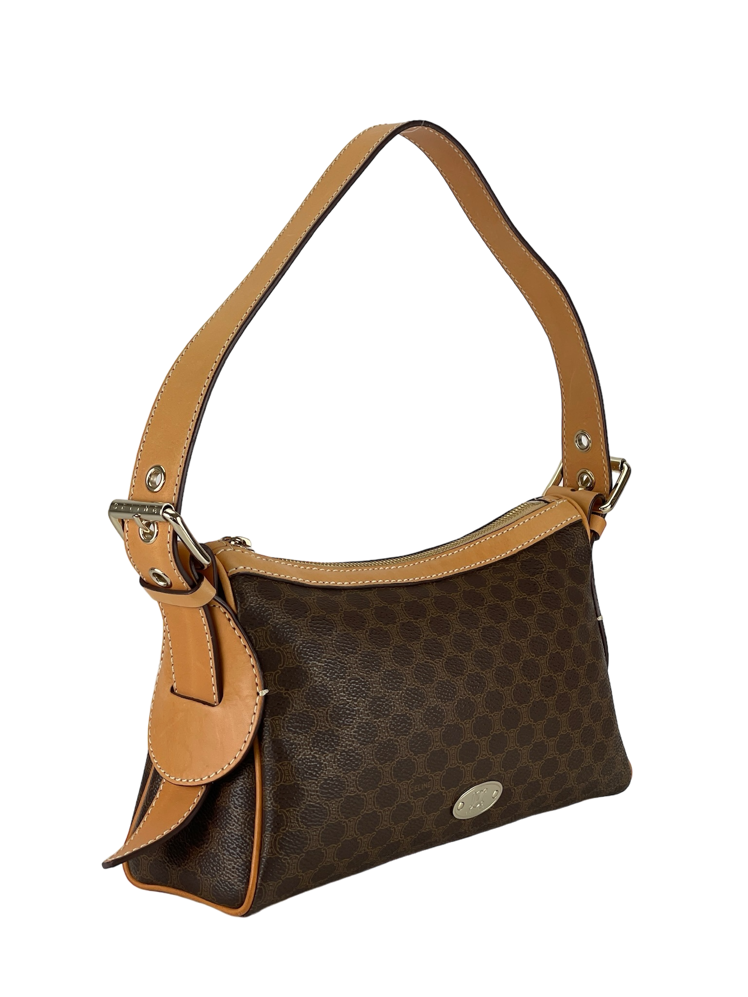 CELINE - Macadam Pattern Shoulder Bag