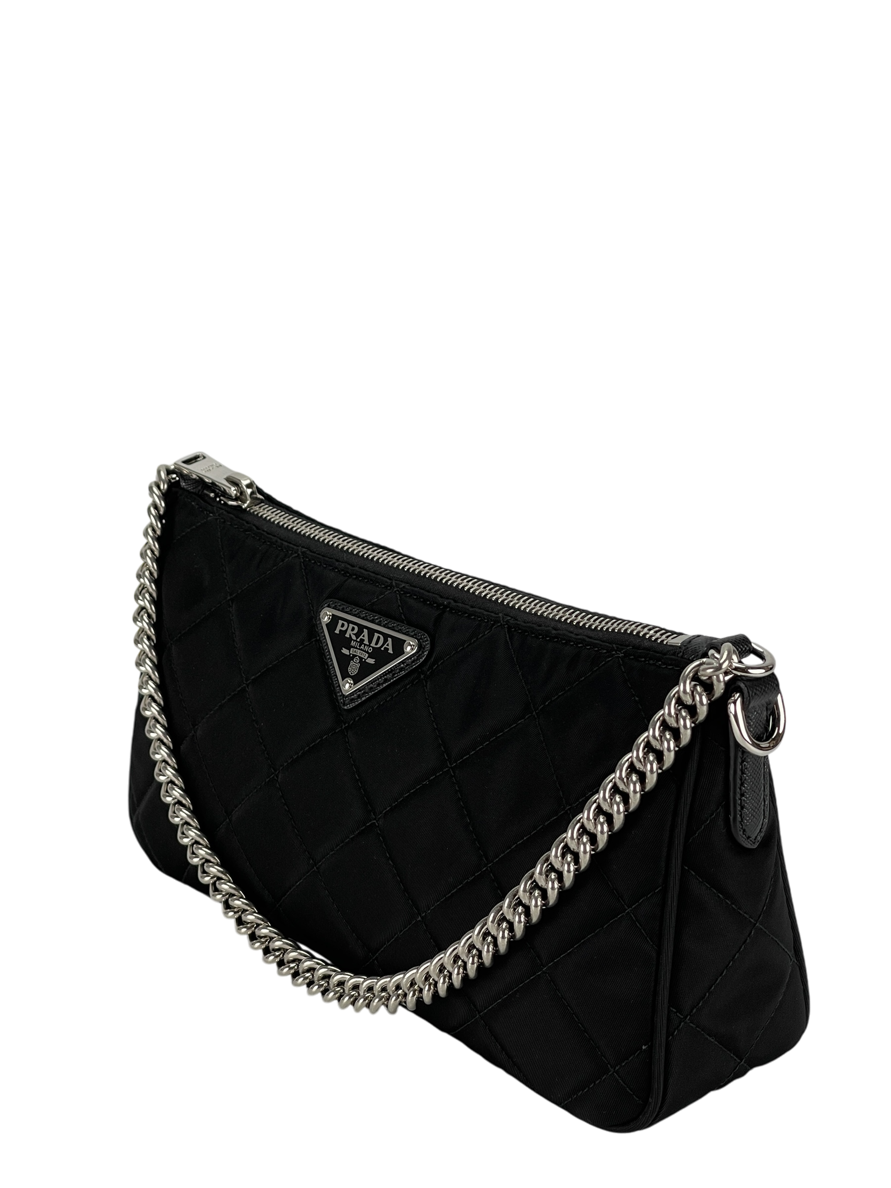 PRADA - Nylon Tessuto Impuntu Quilted Crossbody Bag