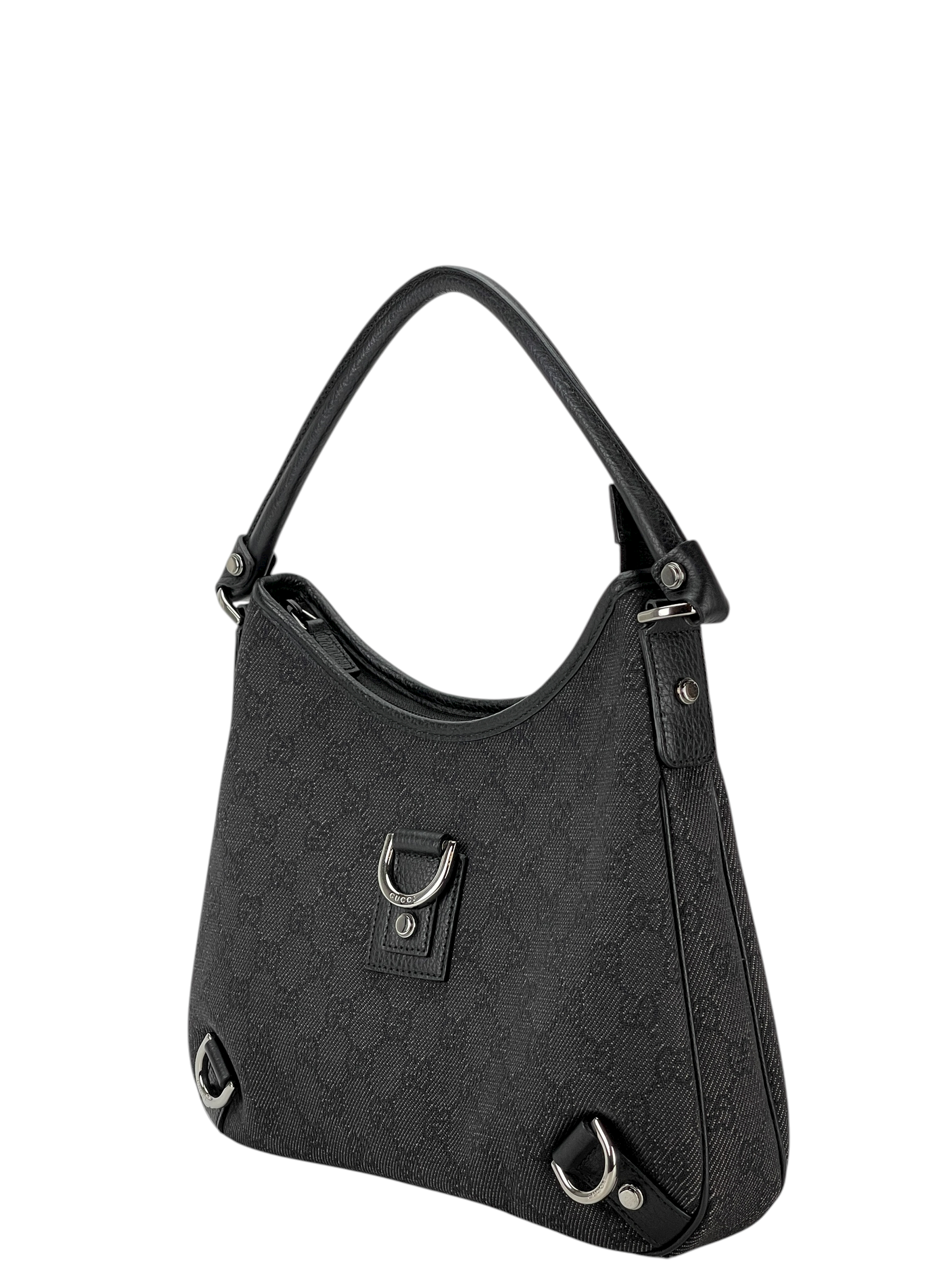 GUCCI - Black Ophidia Abbey Guccissima Semi Shoulder Bag