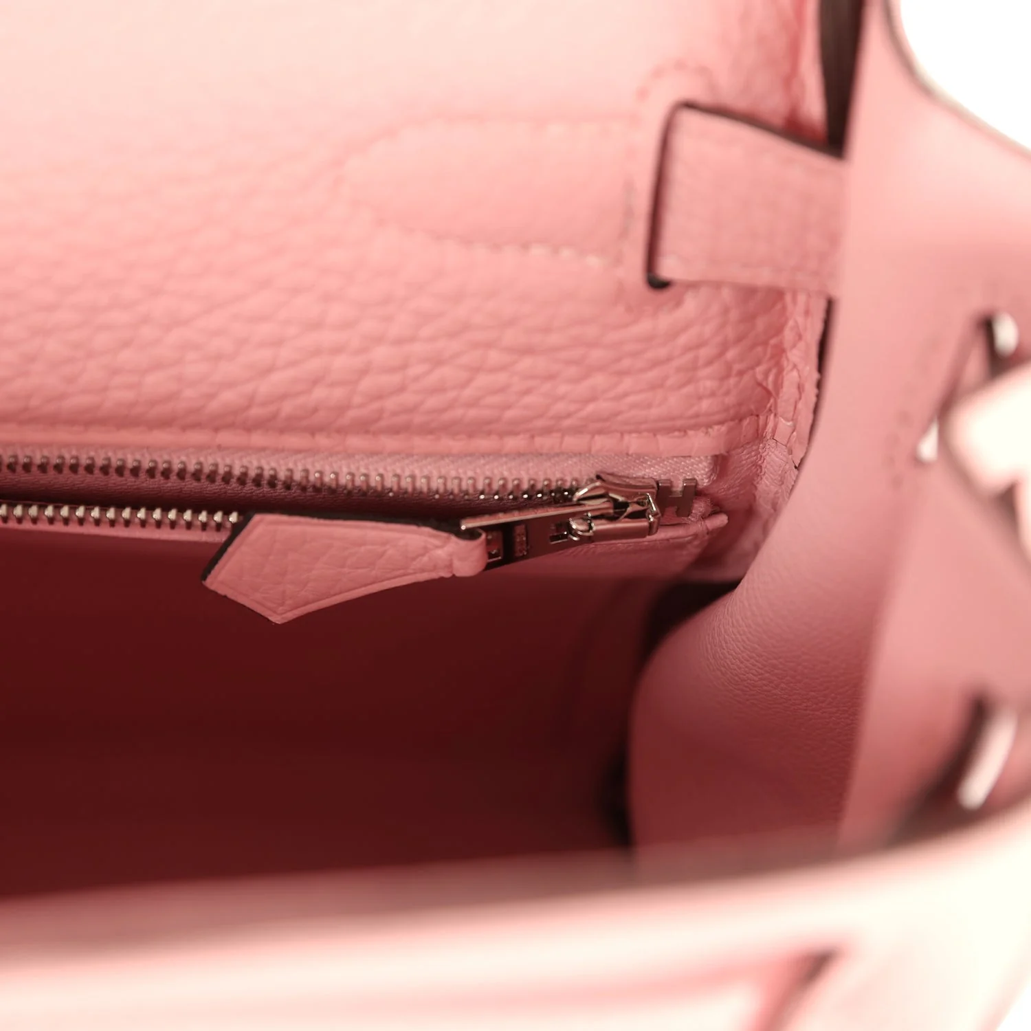 Hermes Kelly Retourne 28 Rose Sakura Clemence Palladium Hardware