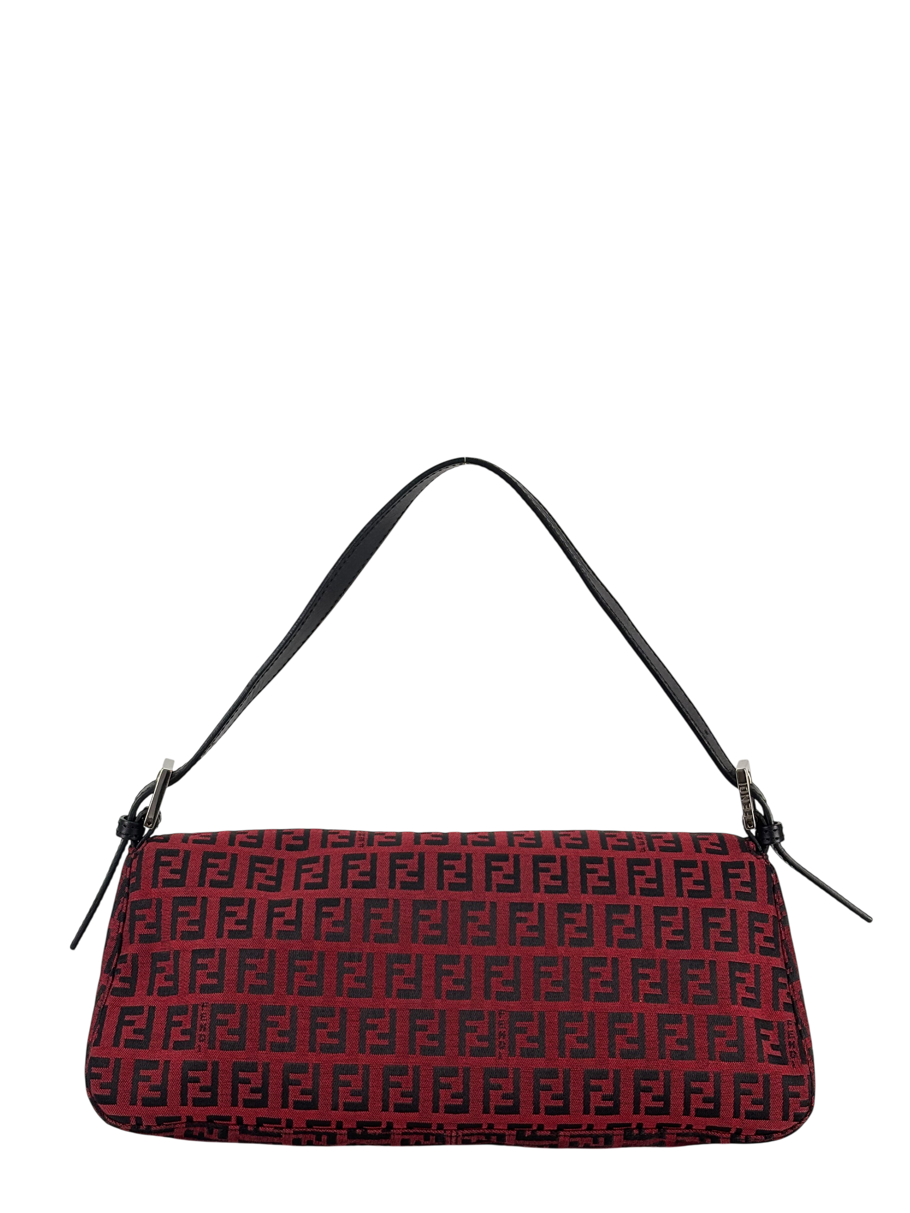 FENDI - Red Small Zucchino Baguette Bag