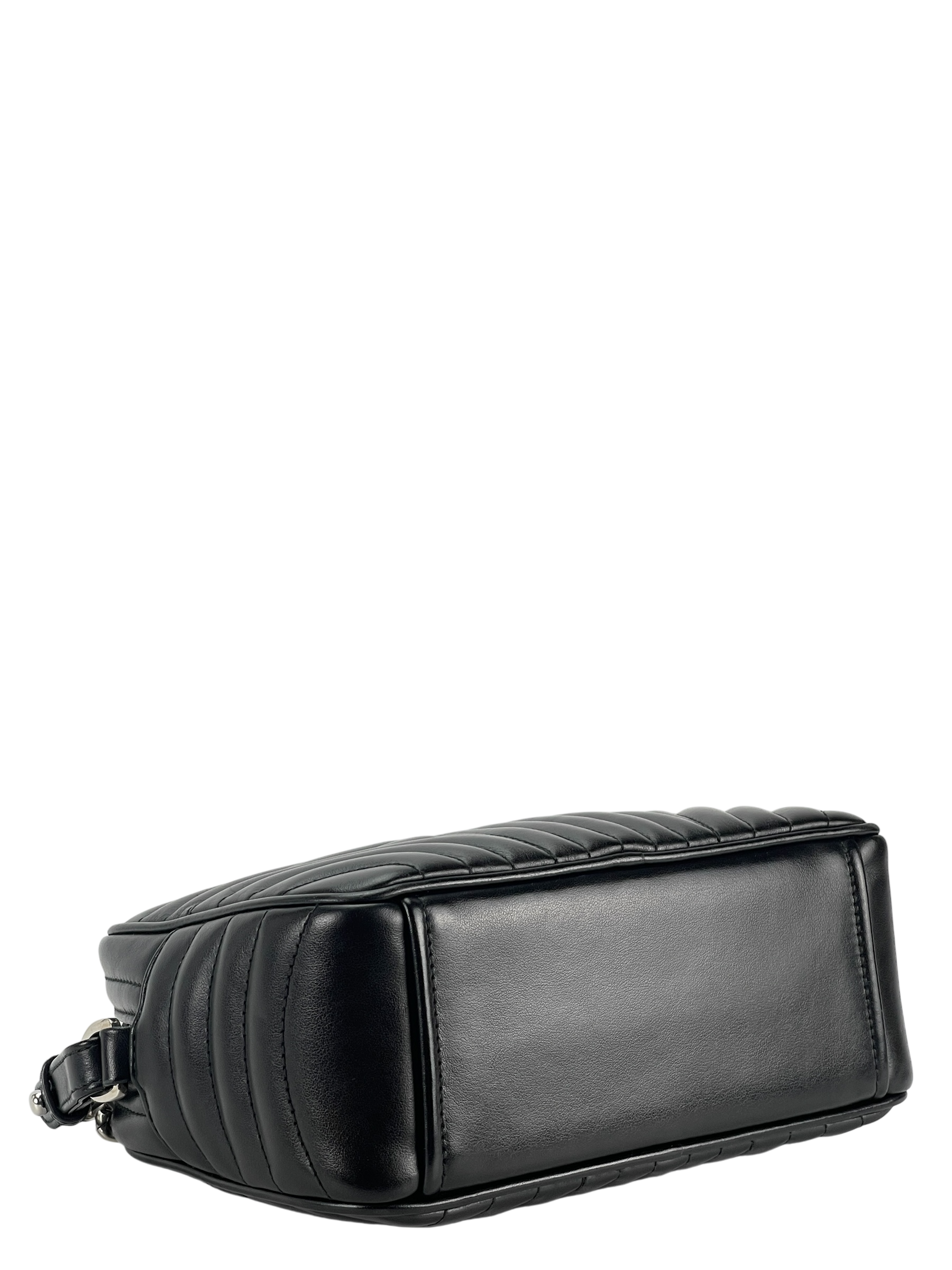 PRADA - Black Calfskin Soft Diagramme Camera Bag