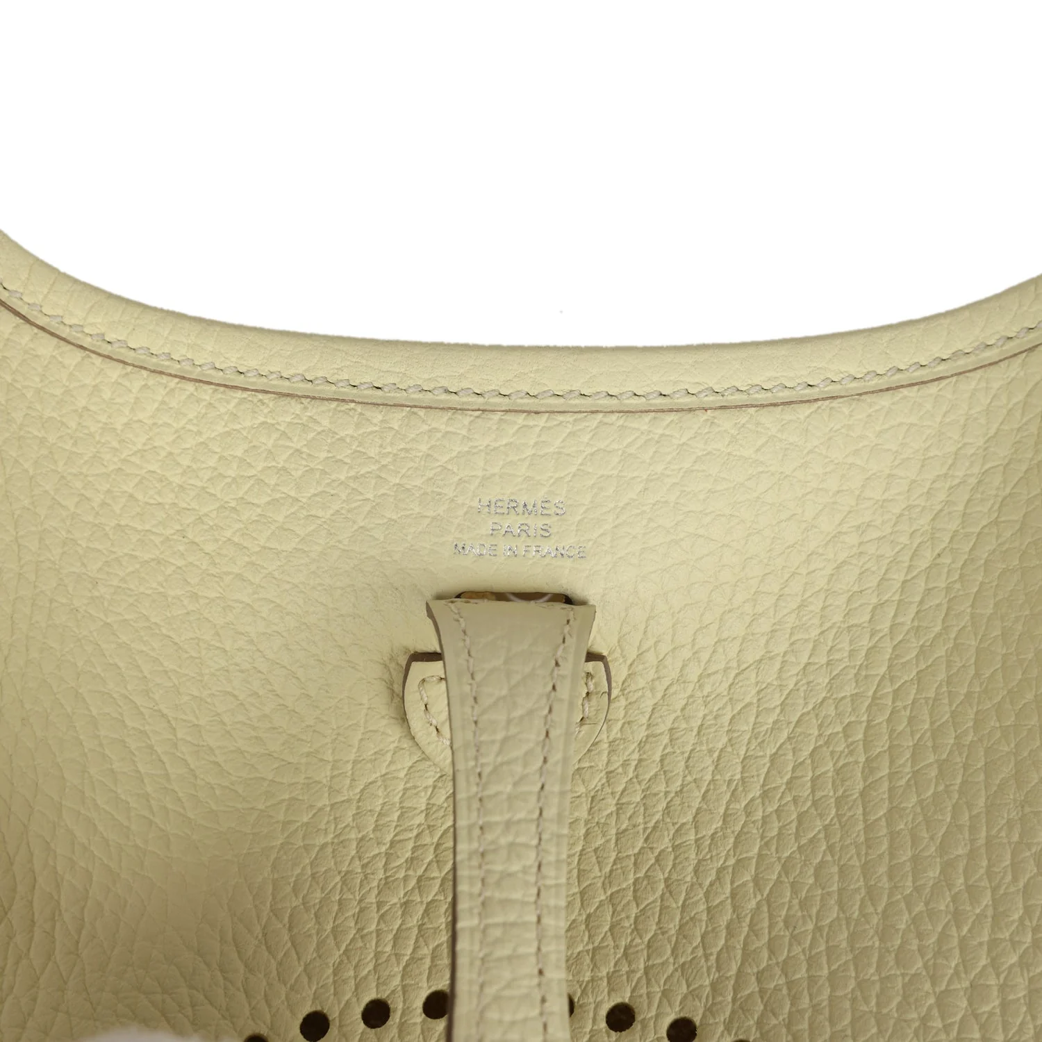 Hermes Evelyne TPM Jaune Milton Clemence Palladium Hardware