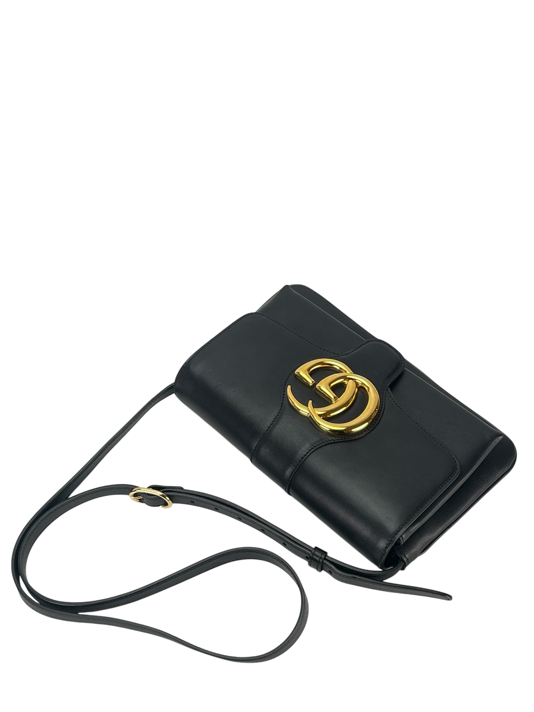 GUCCI - Black Calfskin Ally Leather Shoulder Bag