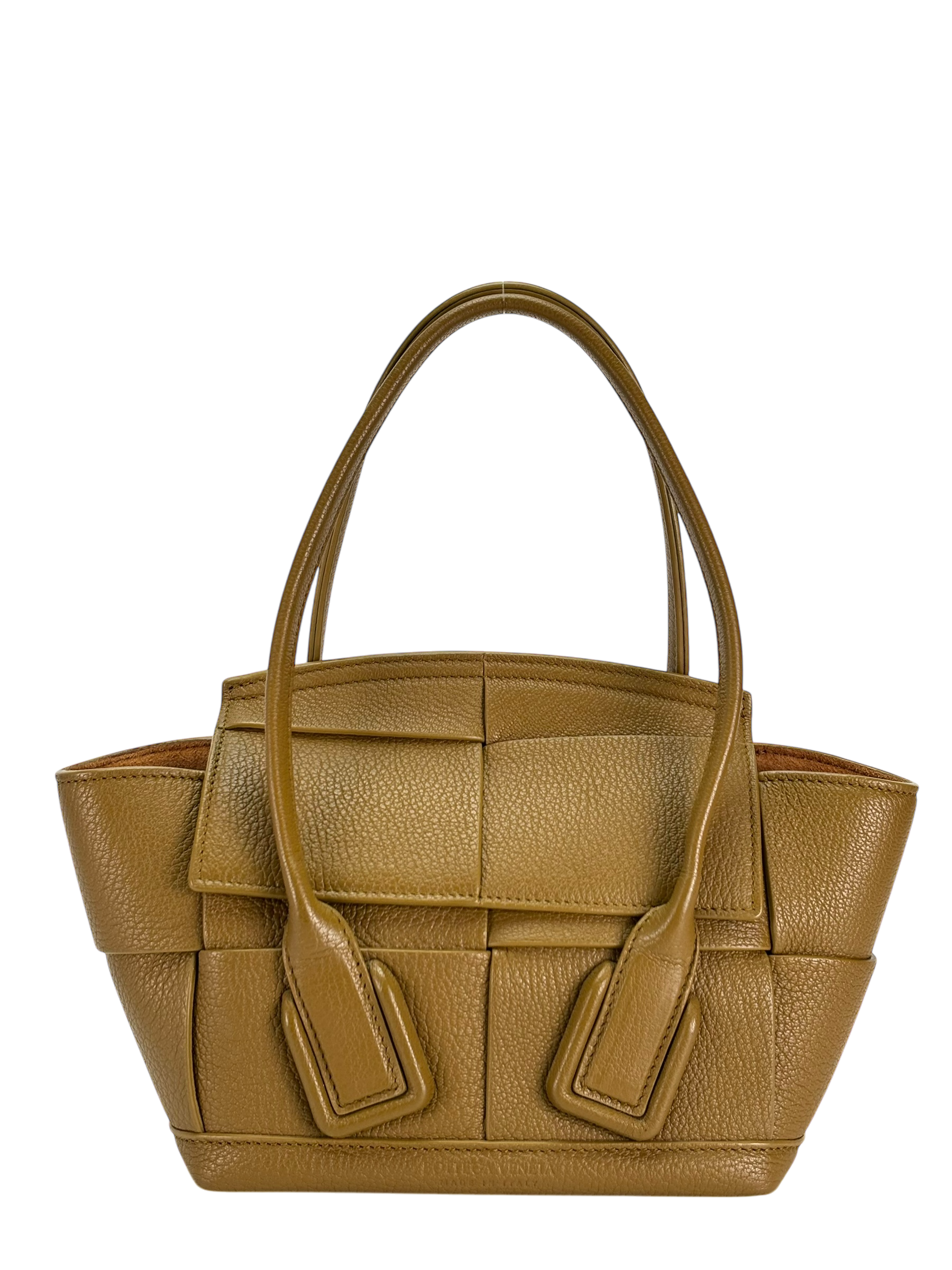 BOTTEGA VENETA -  Beige Maxi Intrecciato Mini Arco 2Way Tote Shoulder Bag