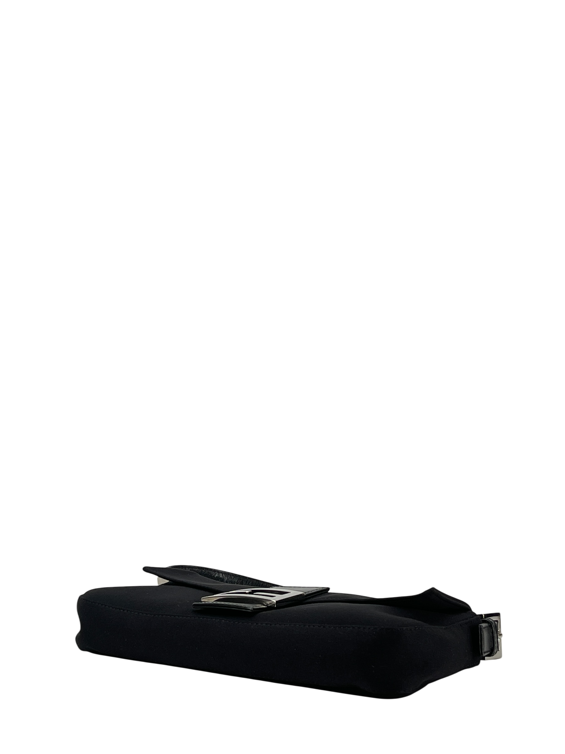 FENDI - Small Black Mamma Baguette Cotton Bag