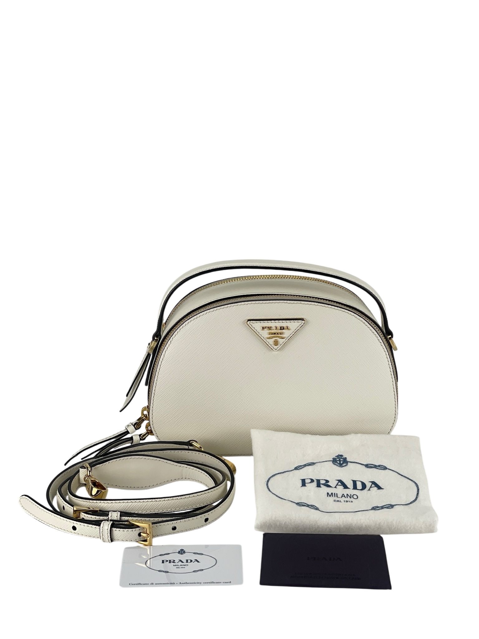 PRADA - Odette Crossbody Bag White