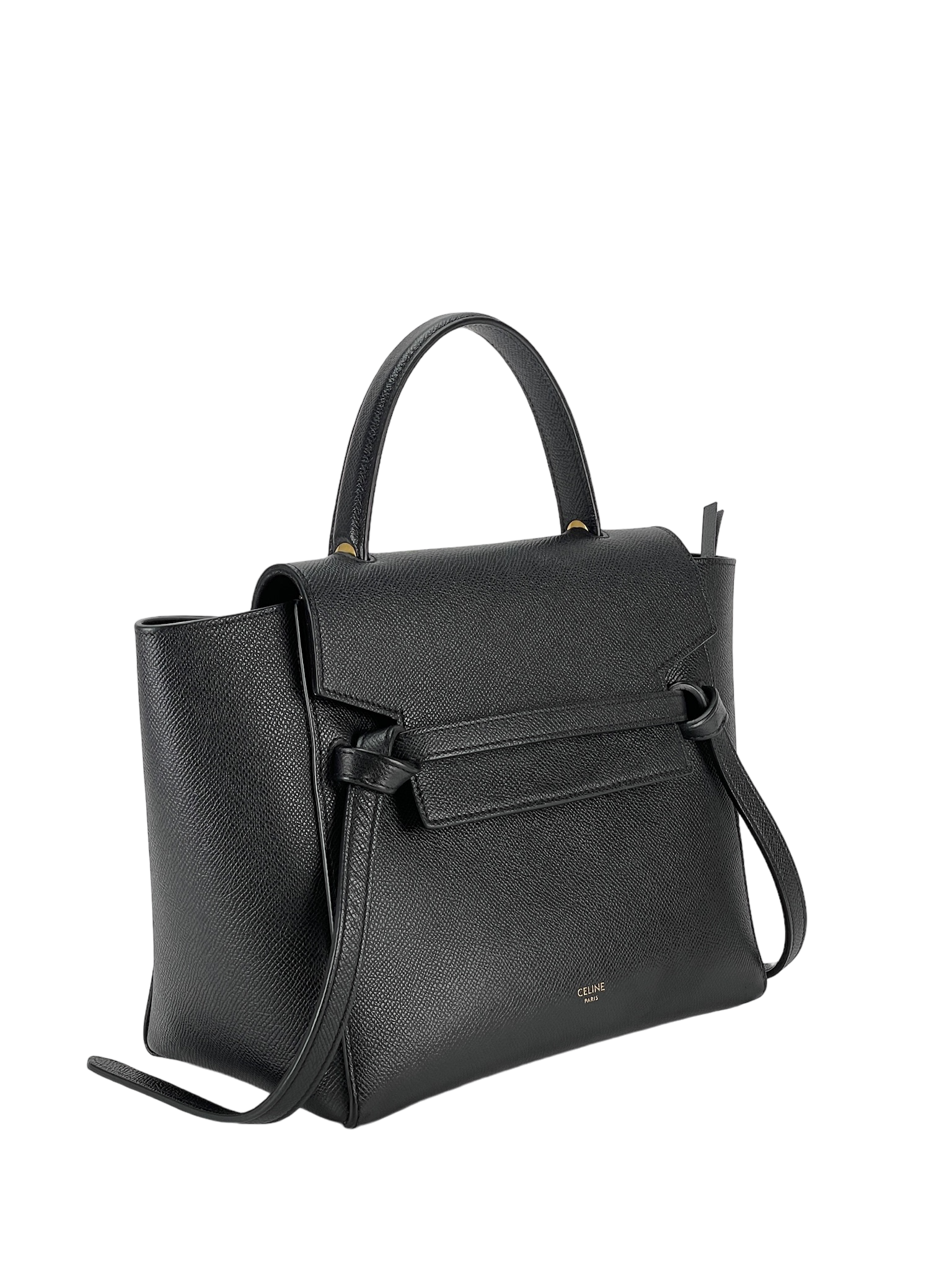 CELINE - Black Mirco Leather 2way Handbag