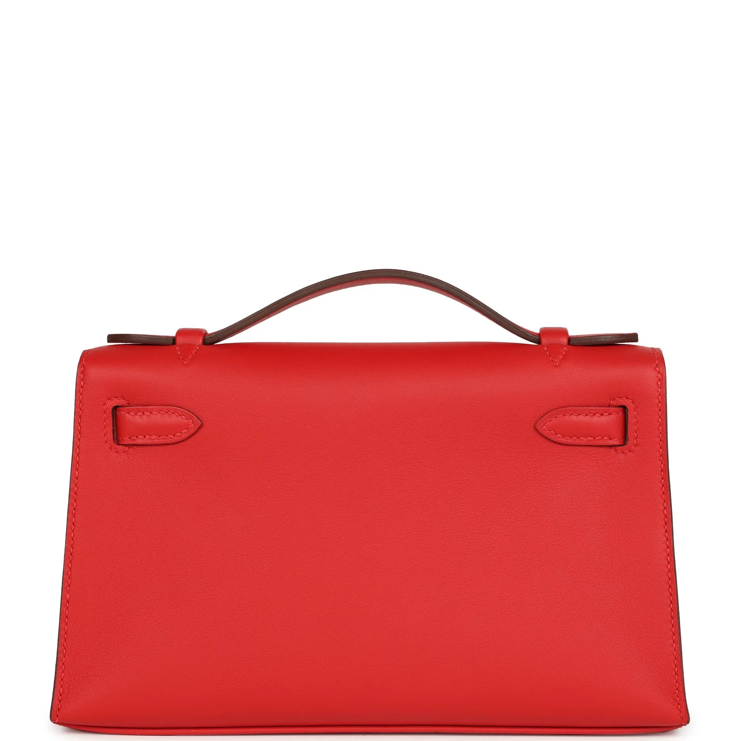 Hermes Kelly Pochette Rouge Radieux Swift Gold Hardware