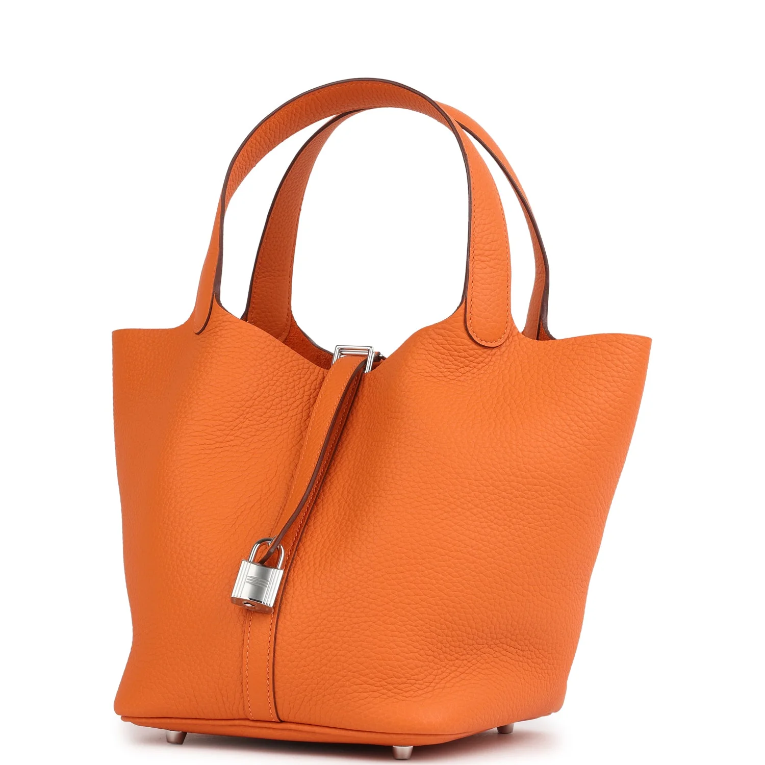 Hermes Picotin Lock 22 Orange Clemence Palladium Hardware