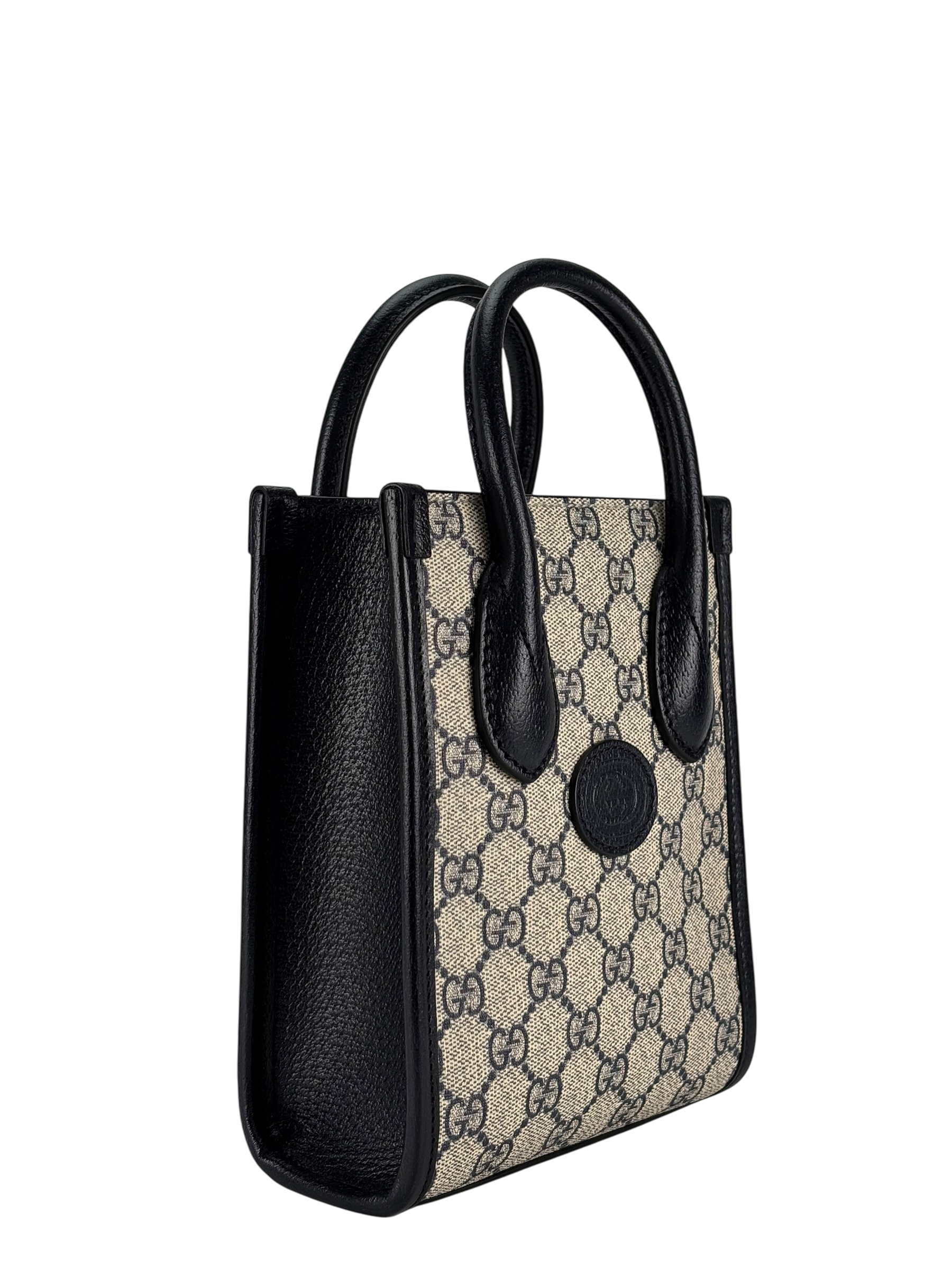 GUCCI - Mini GG Supreme Interlocking Tote Bag