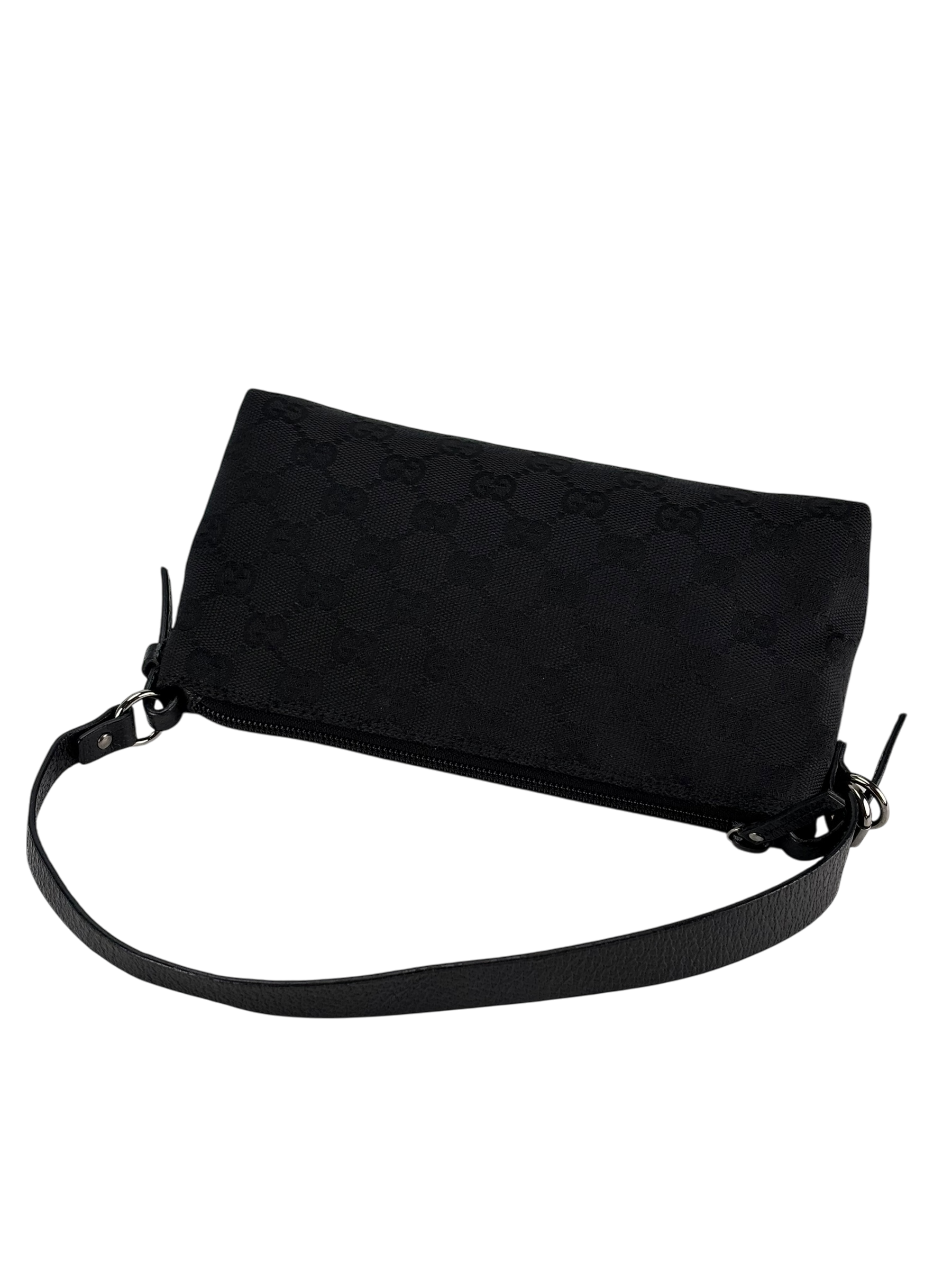 GUCCI - Black GG Canvas Shoulder Bag