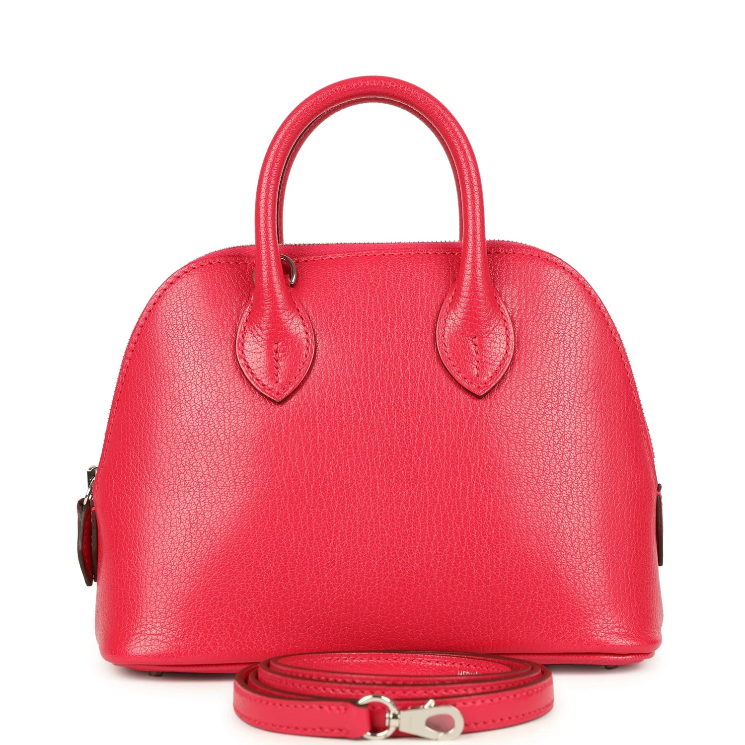 Hermes Mini 1923 Bolide Rose Extreme Chevre Chamkila Palladium Hardware