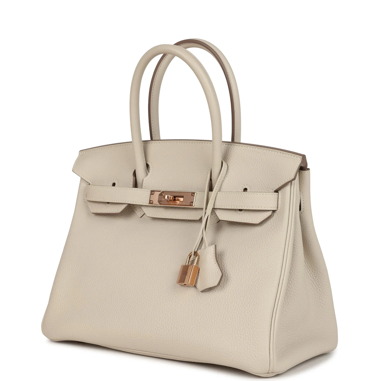 Hermes Birkin 30 Craie Togo Rose Gold Hardware