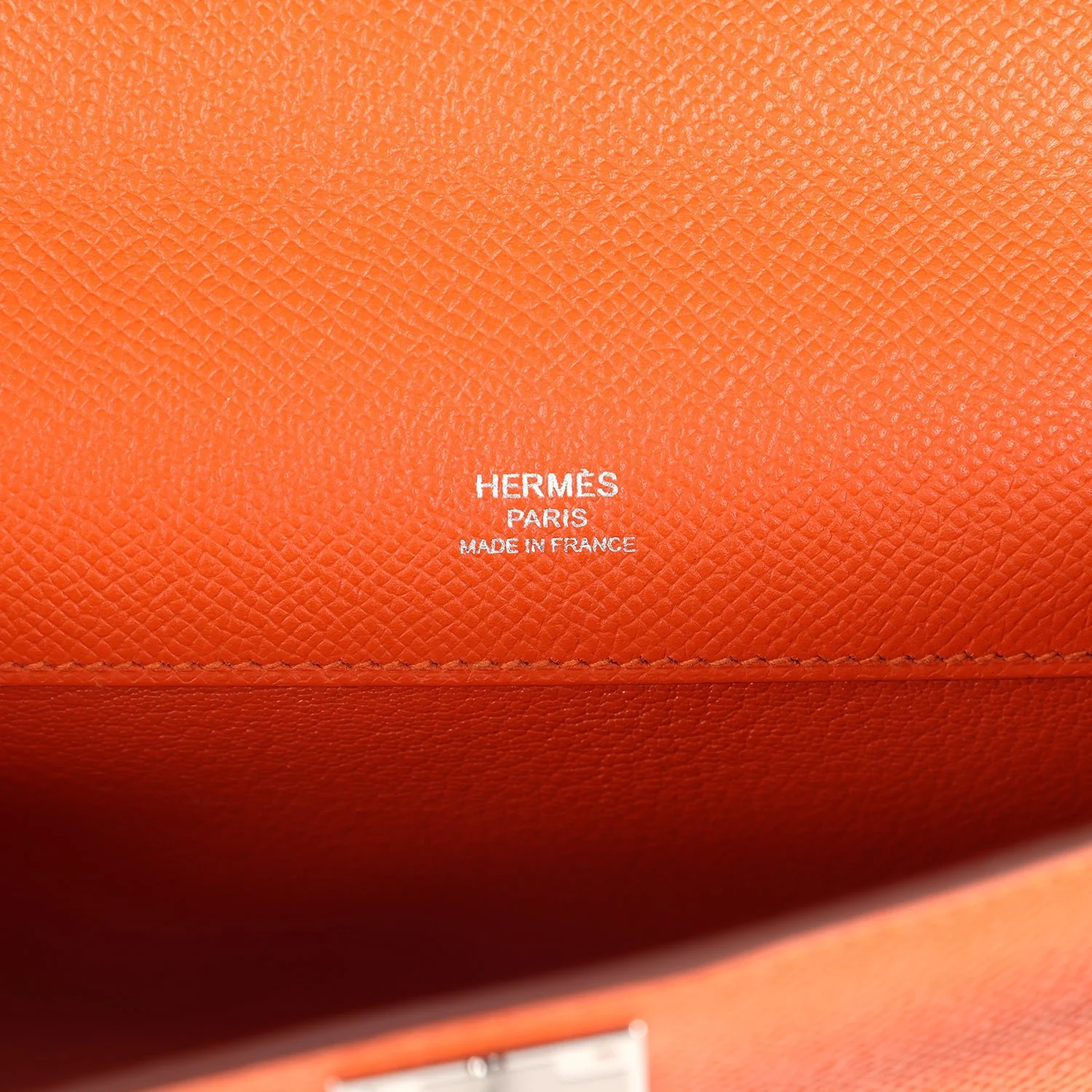 Pre-owned Hermes Kelly Cut Feu Epsom Palladium Hardware