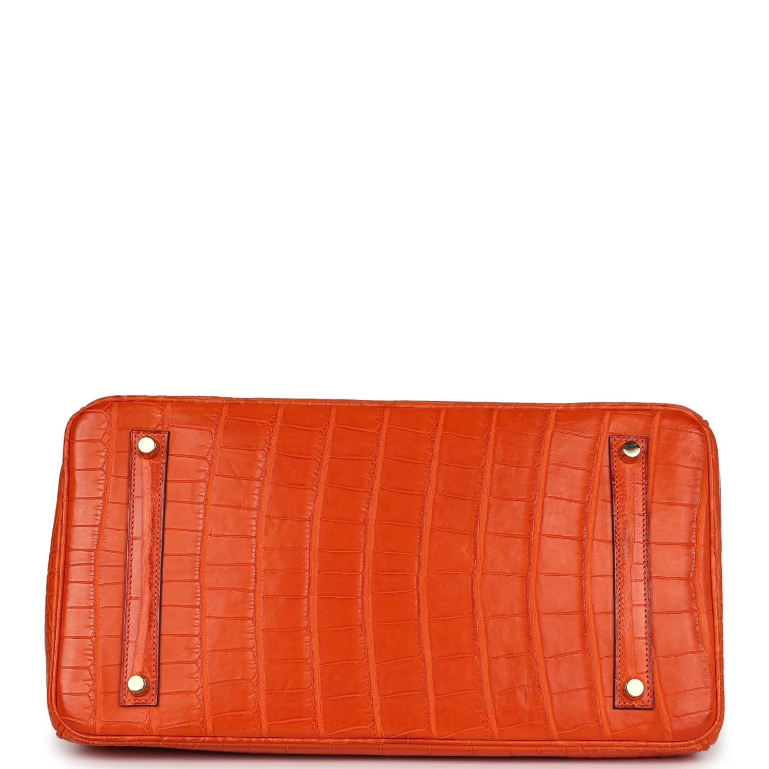 Pre-owned Hermes Birkin 35 Feu Matte Alligator Gold Hardware