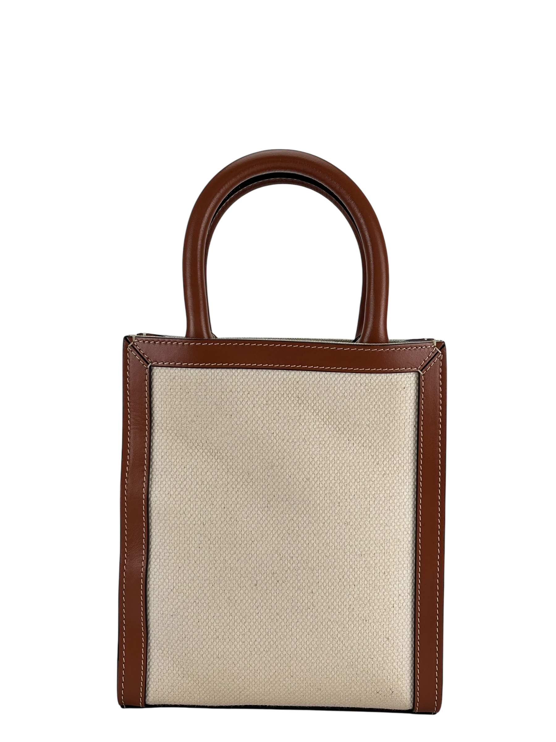 CELINE - Mini Natural Brown Sulky Print Canvas Shoulder Bag