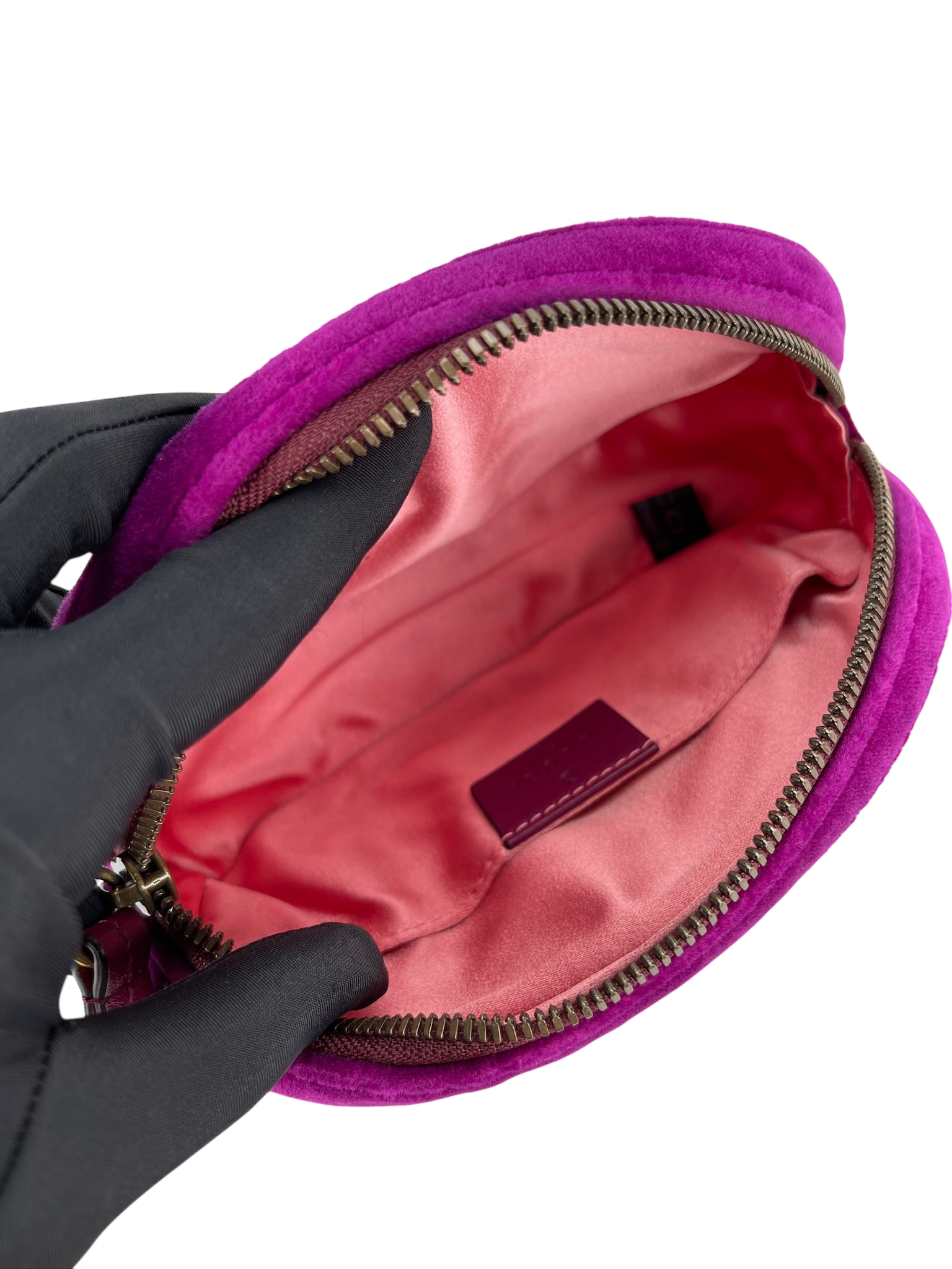 GUCCI - GG Marmont Matelasse Velvet Belt Bag Violet