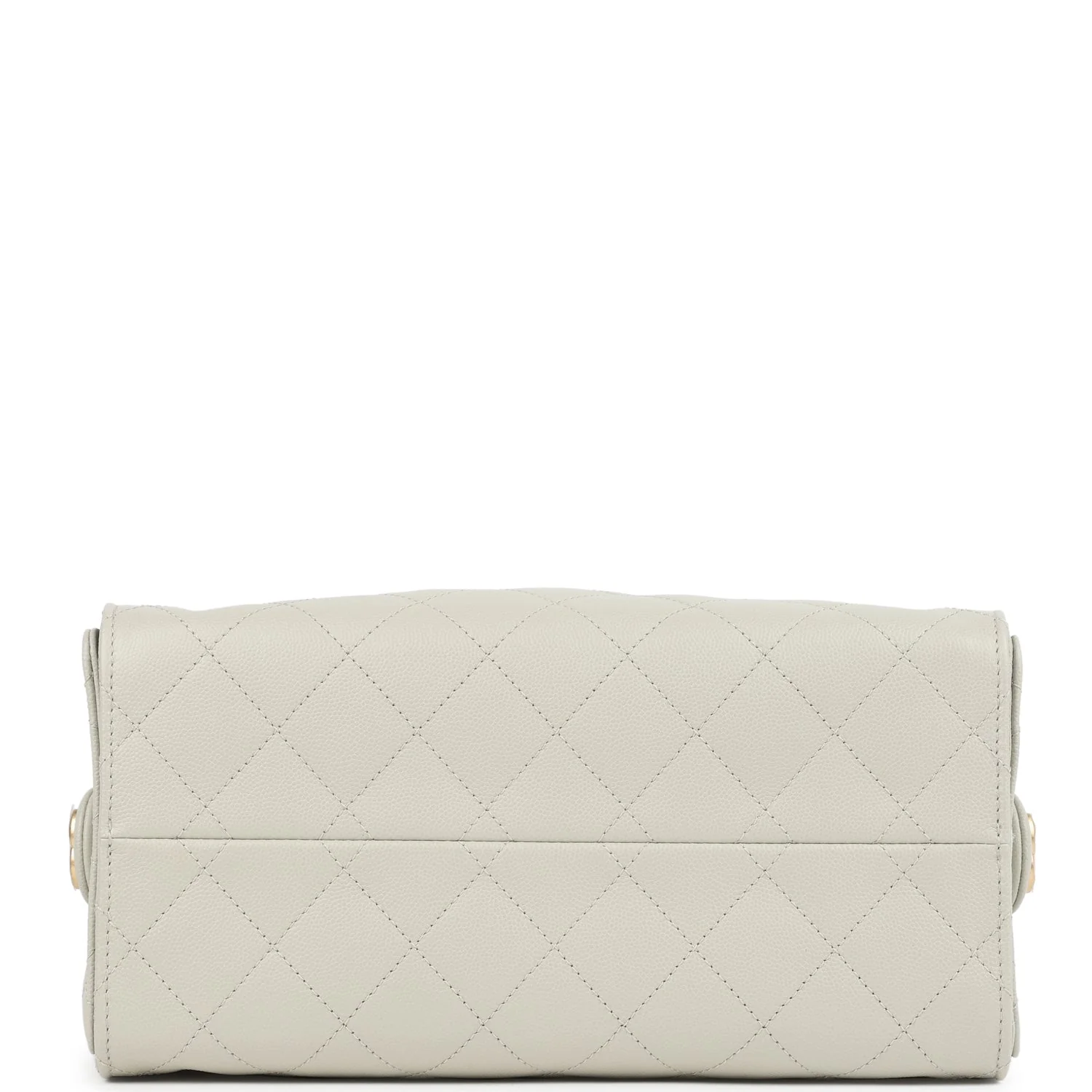 Chanel Small 25 Hobo Bag Light Grey Caviar Antique Gold Hardware