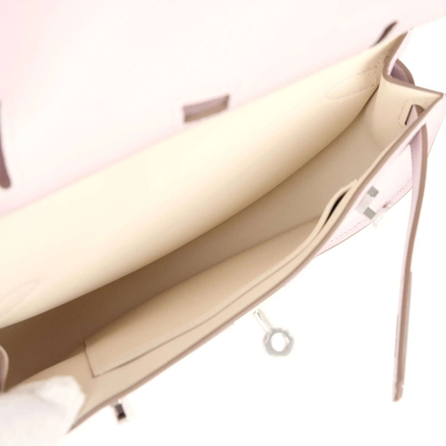 Hermes Jypsiere Mini Mauve Pale Verso Evercolor Palladium Hardware