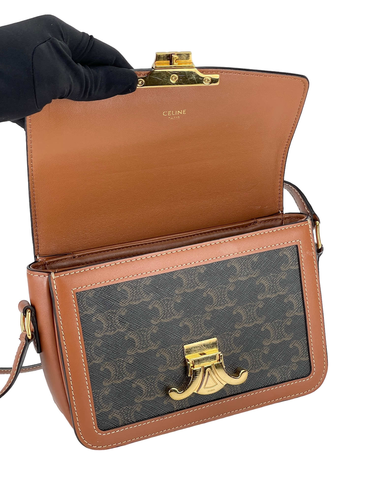 CELINE - Brown Triomphe Shoulder Bag