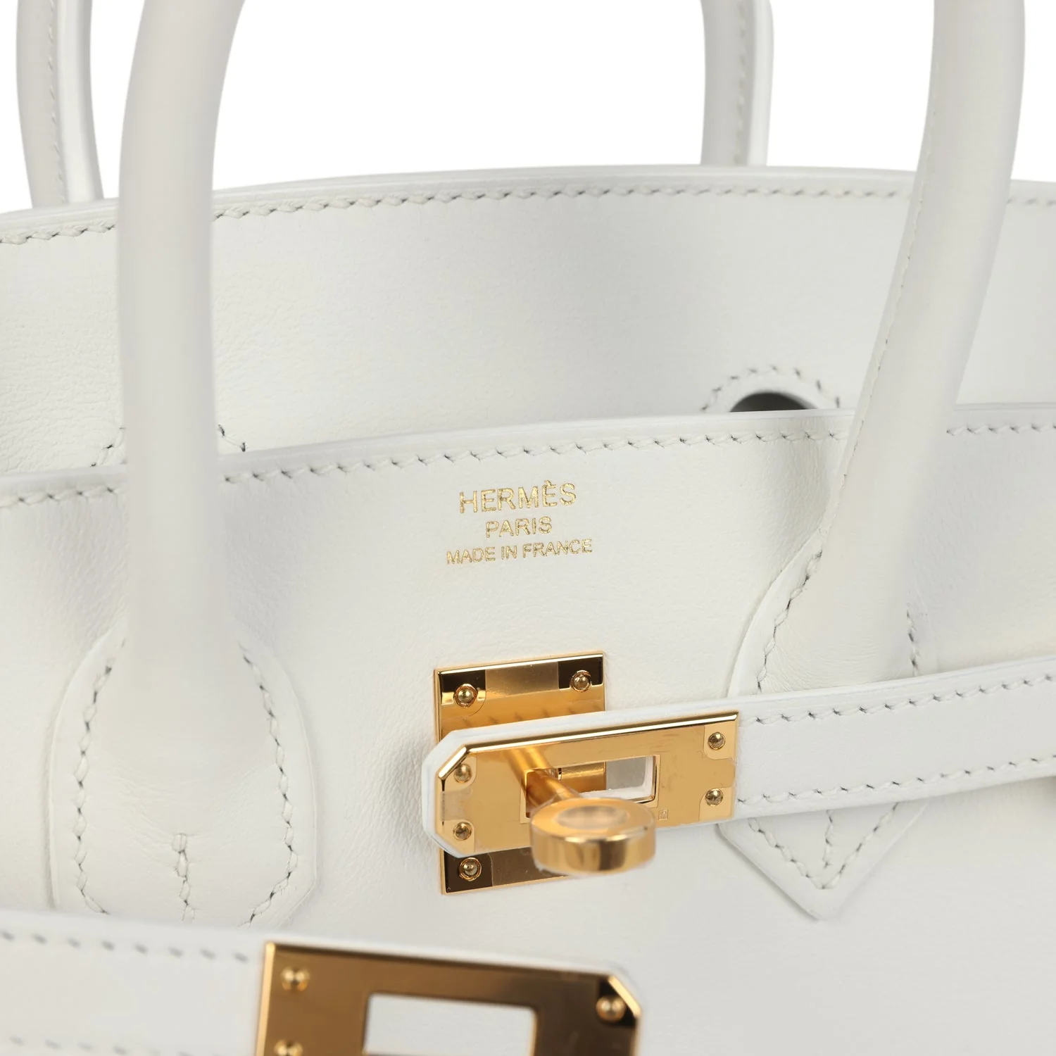 Hermes Birkin 25 New White Swift Gold Hardware