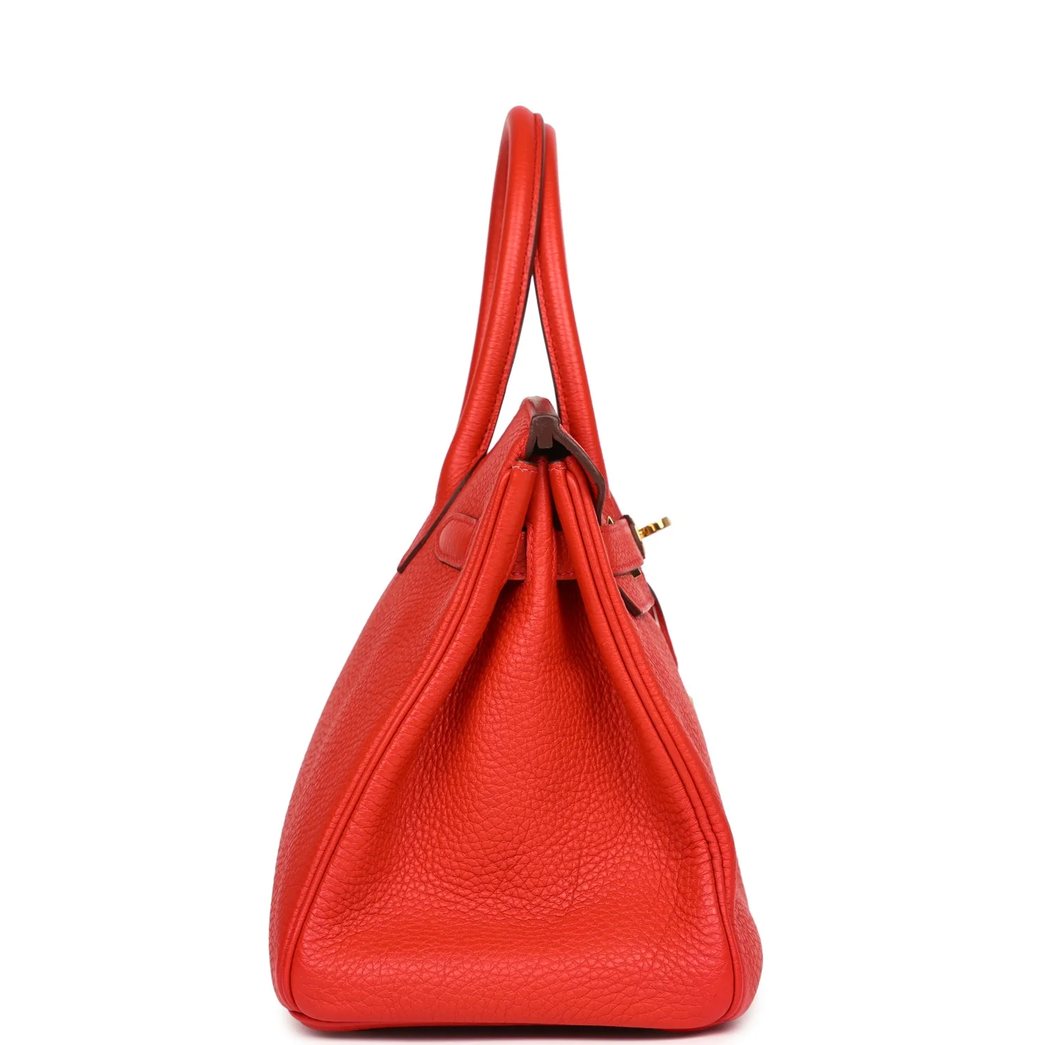 Pre-owned Hermes Birkin 30 Geranium Togo Gold Hardware