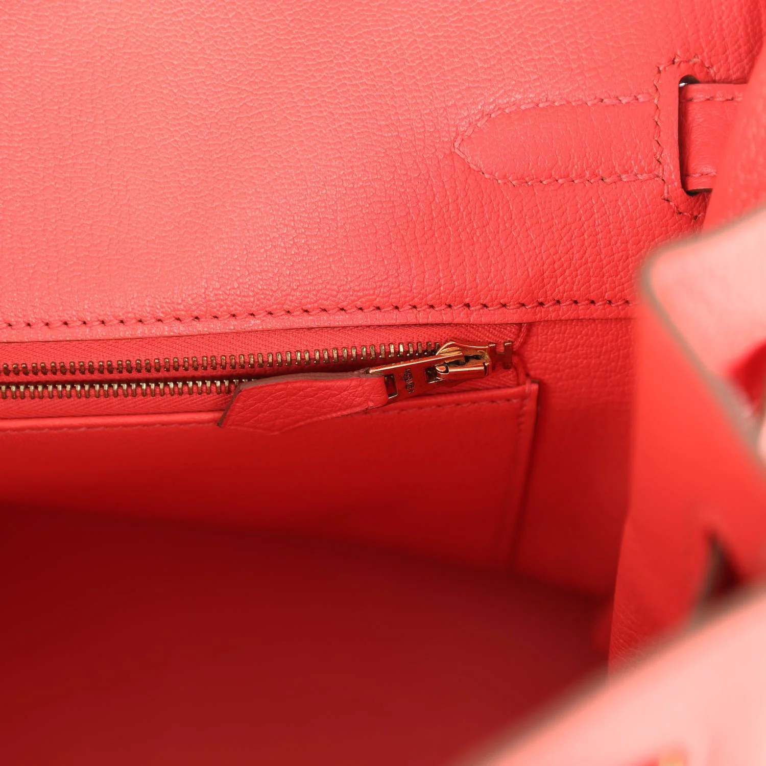 Pre-owned Hermes Birkin 35 Geranium Togo Gold Hardware