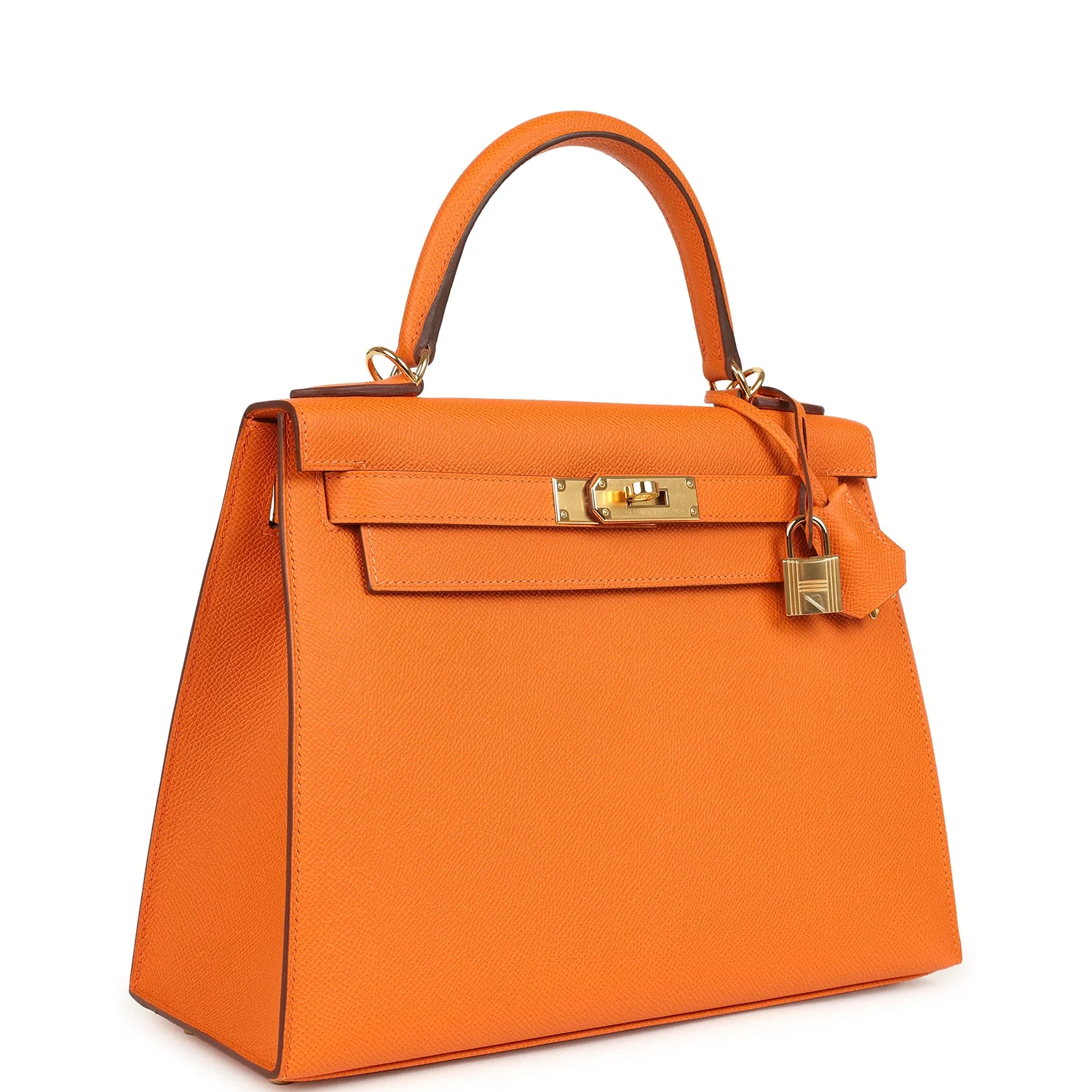 Hermes Kelly Sellier 28 Orange Epsom Gold Hardware