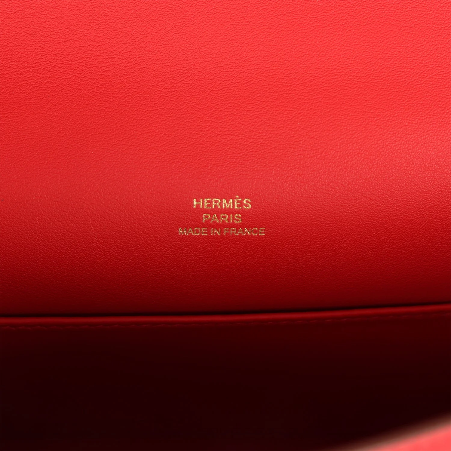 Hermes Kelly Pochette Rouge Radieux Swift Gold Hardware
