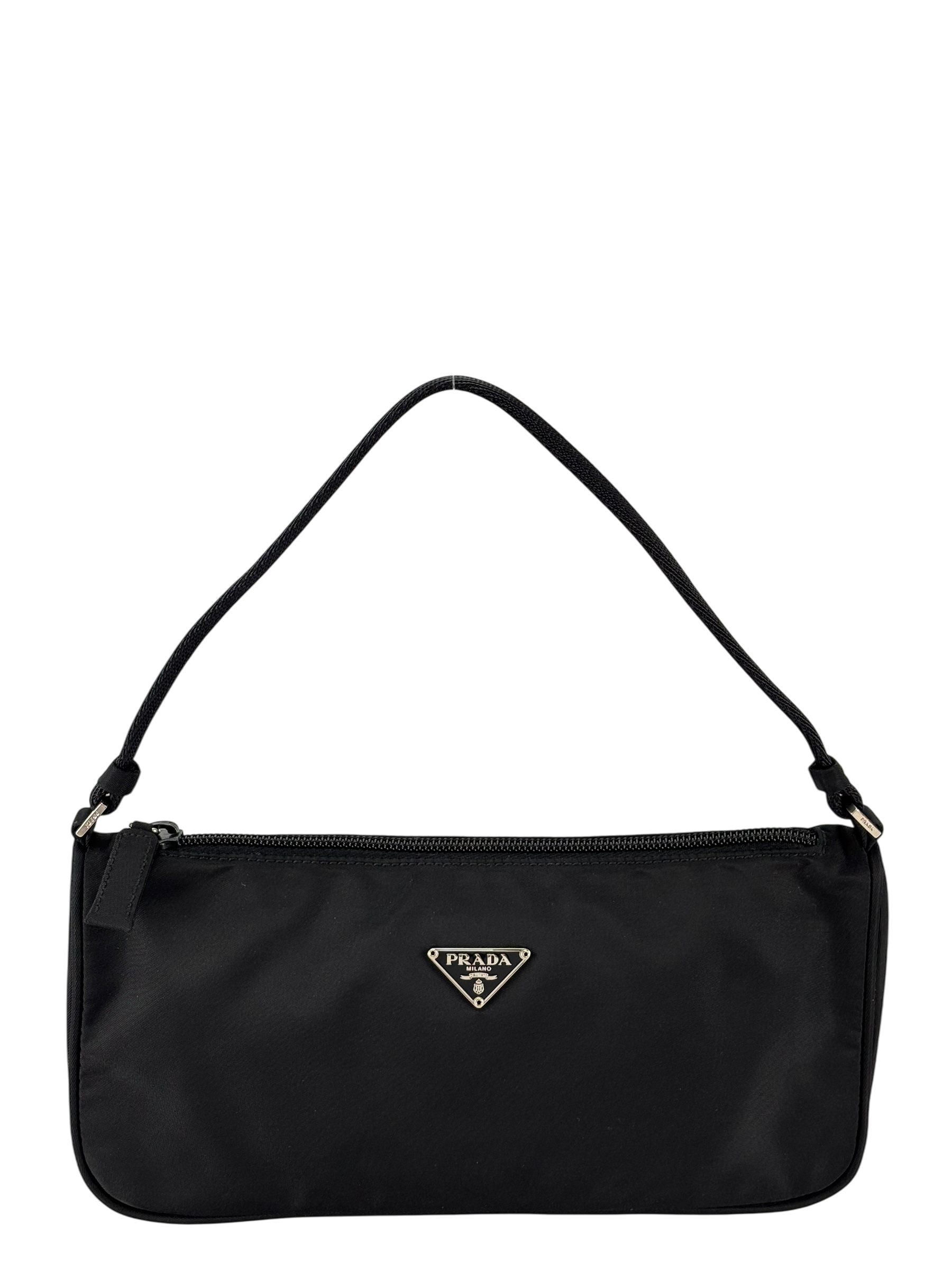 PRADA - Black Nylon Nero Pouch Handbag
