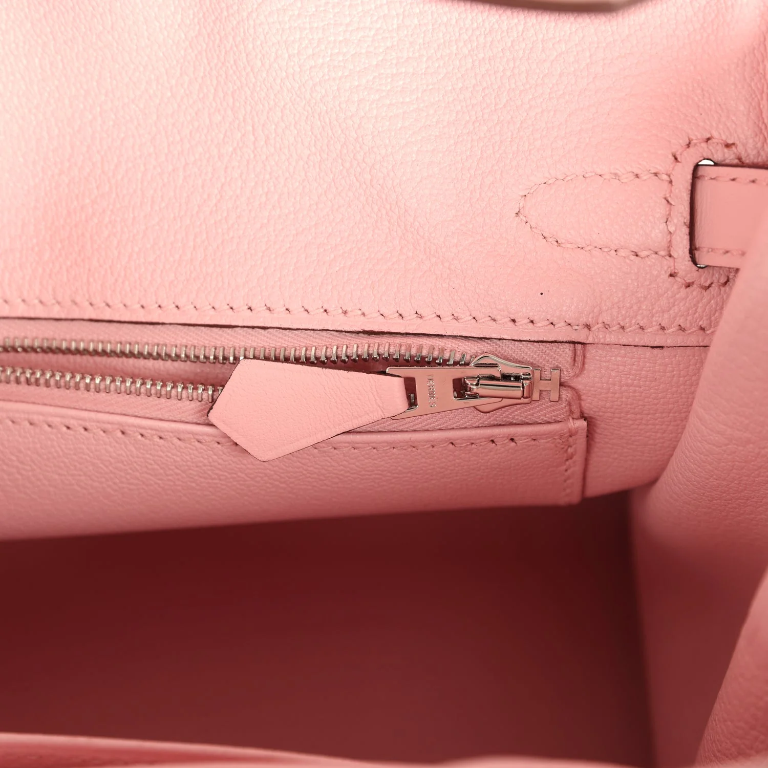 Pre-owned Hermes Birkin 25 Rose Sakura Jonathan Palladium Hardware